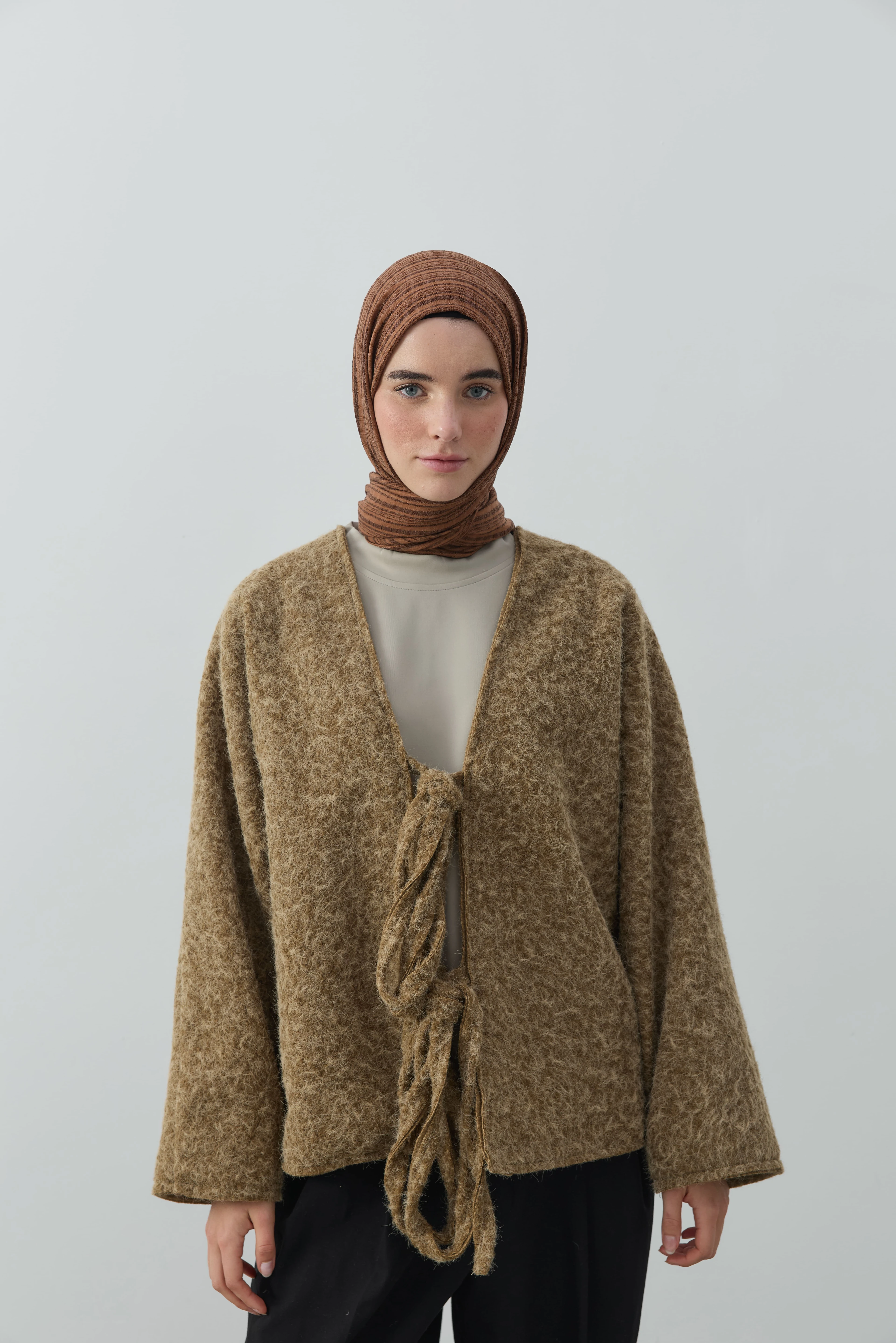 Misto Pamuk Serisi Şal - Kahverengi