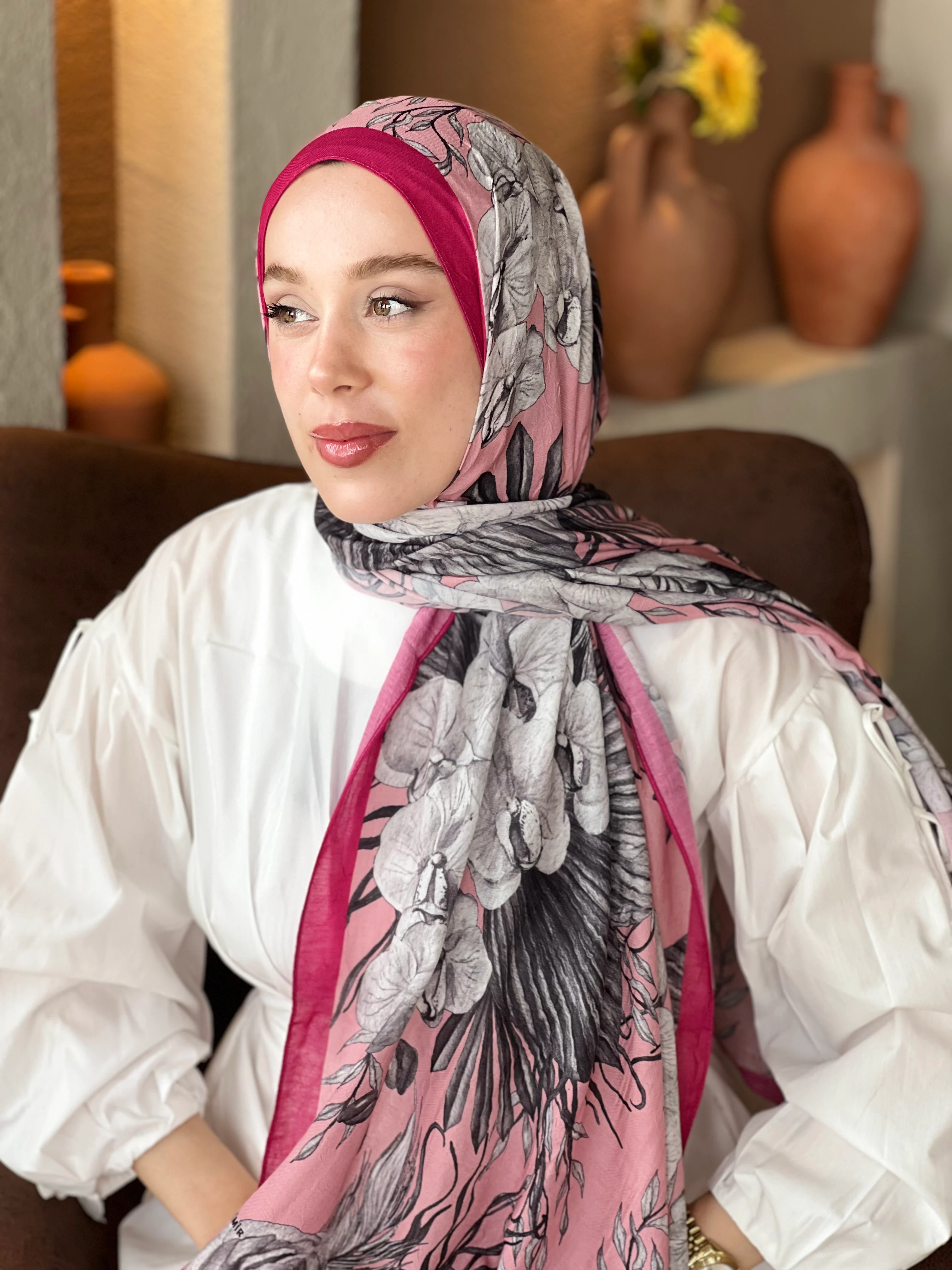 Botanica Pattern Bamboo Shawl