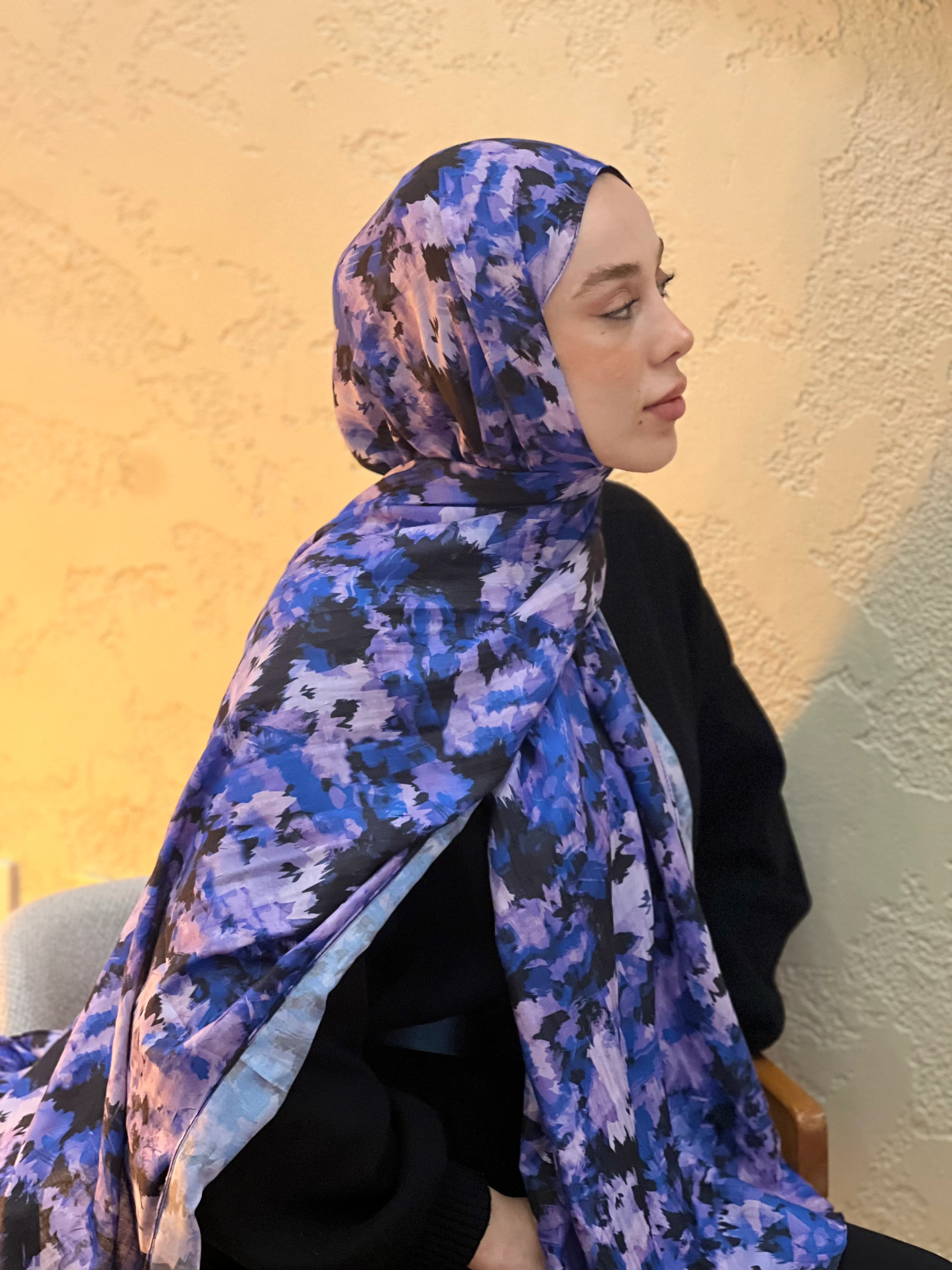 Autumn Desen Bambu Şal