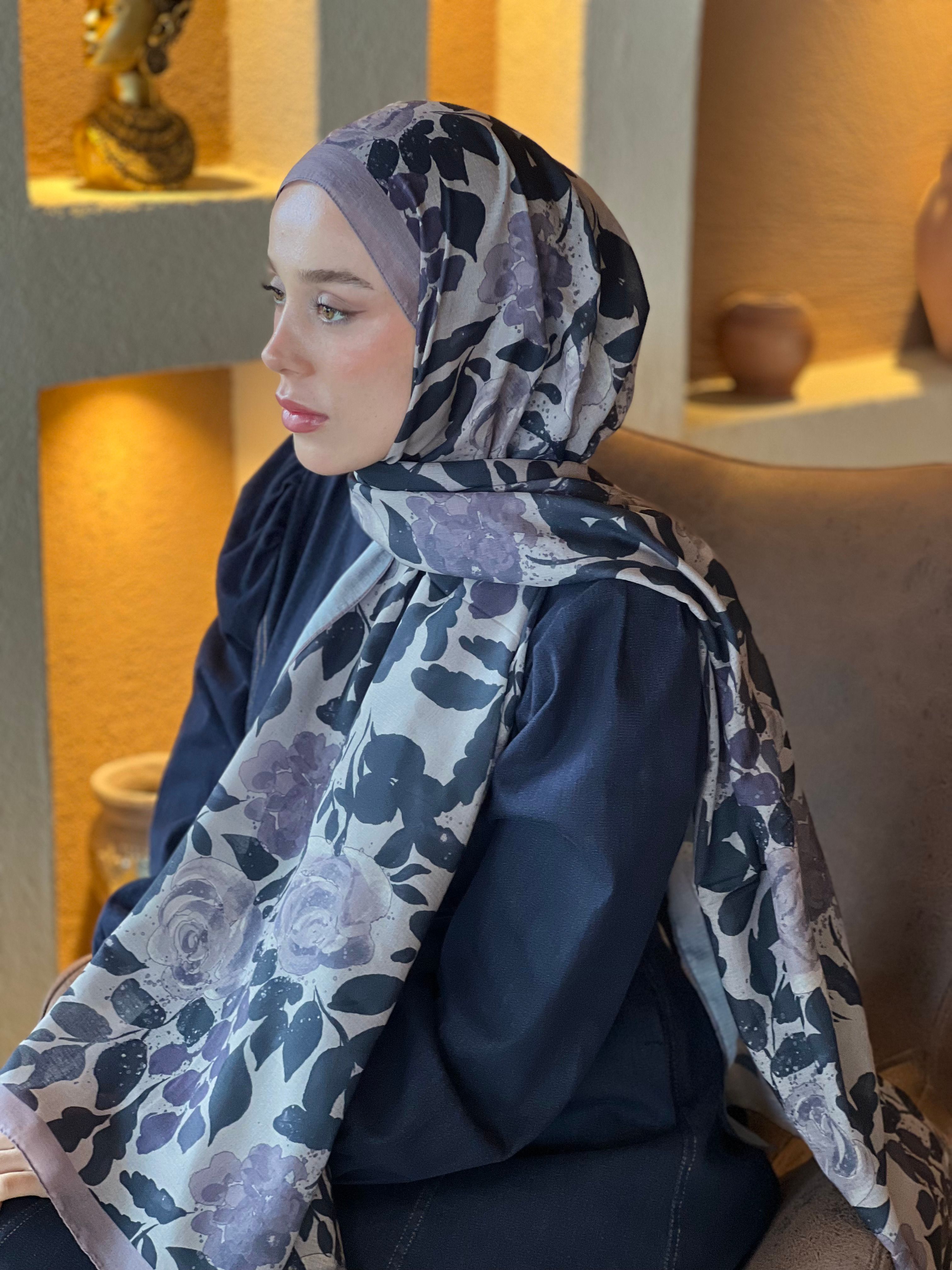 Verd Desen Lina Şal - Tozlu Kahve
