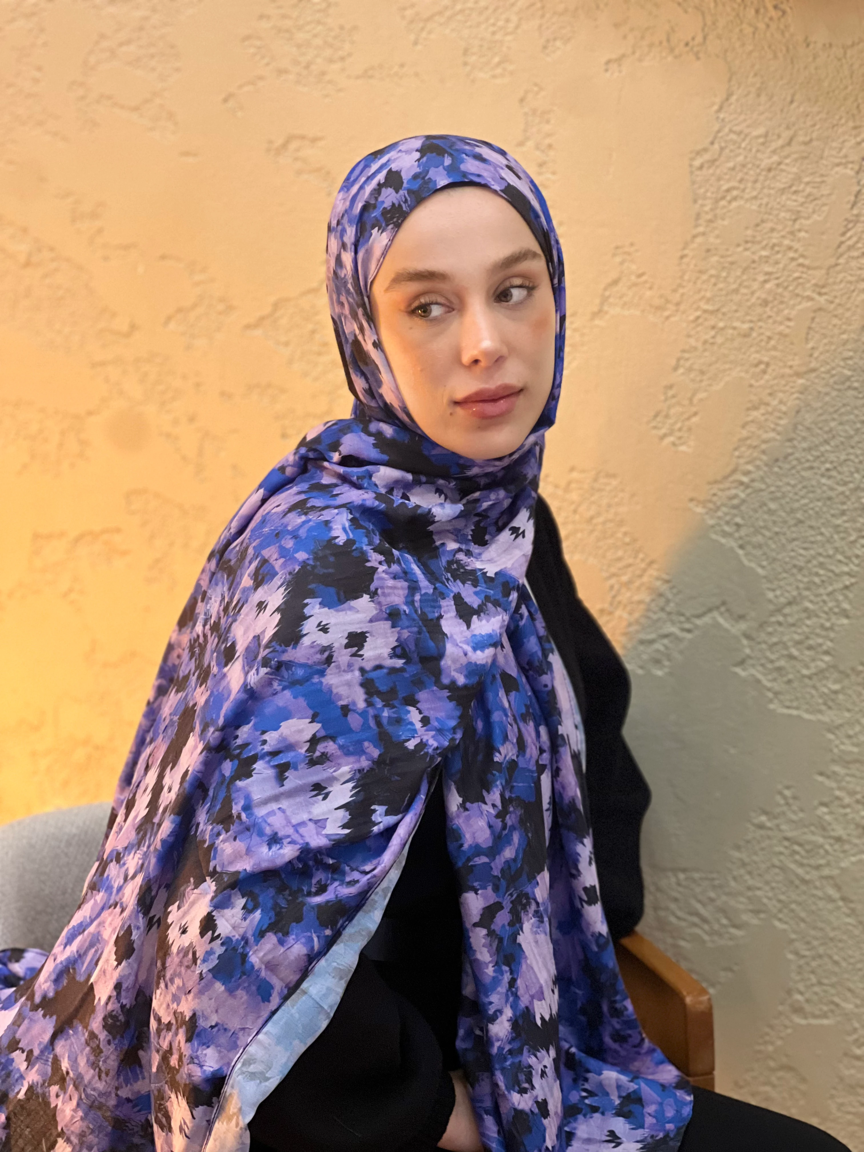 Autumn Desen Bambu Şal