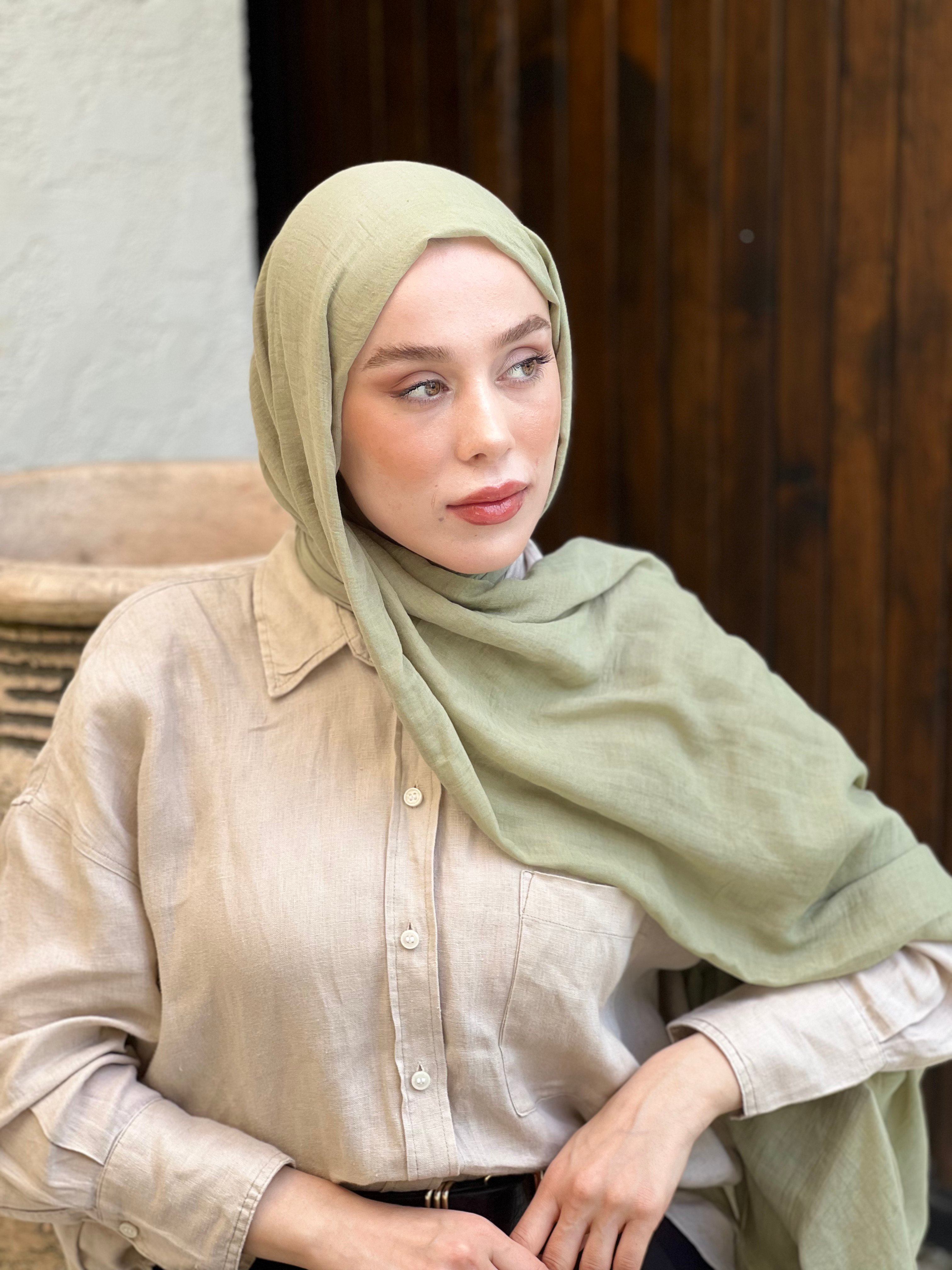 Aya Serisi Şal - Yeşil Çay
