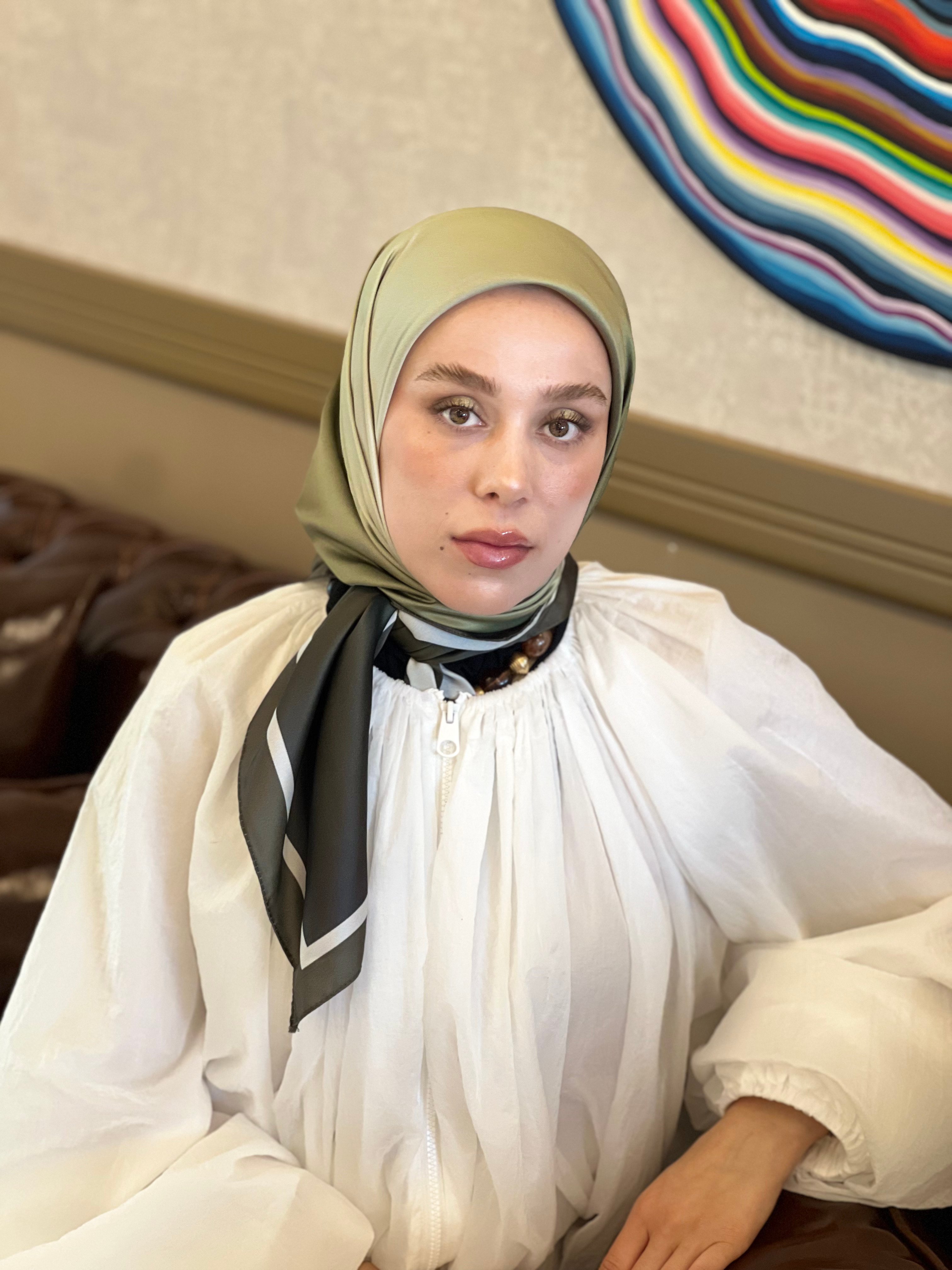 Fade Desen Tanca  Eşarp - Haki