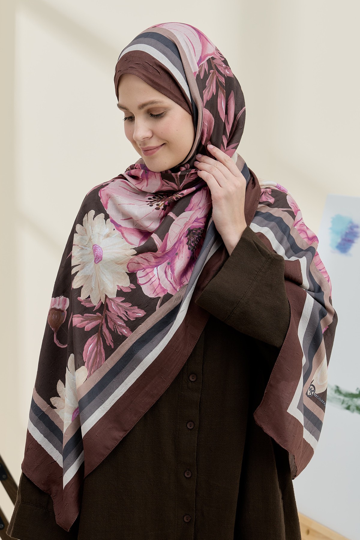 Margarit Pattern Bamboo Shawl