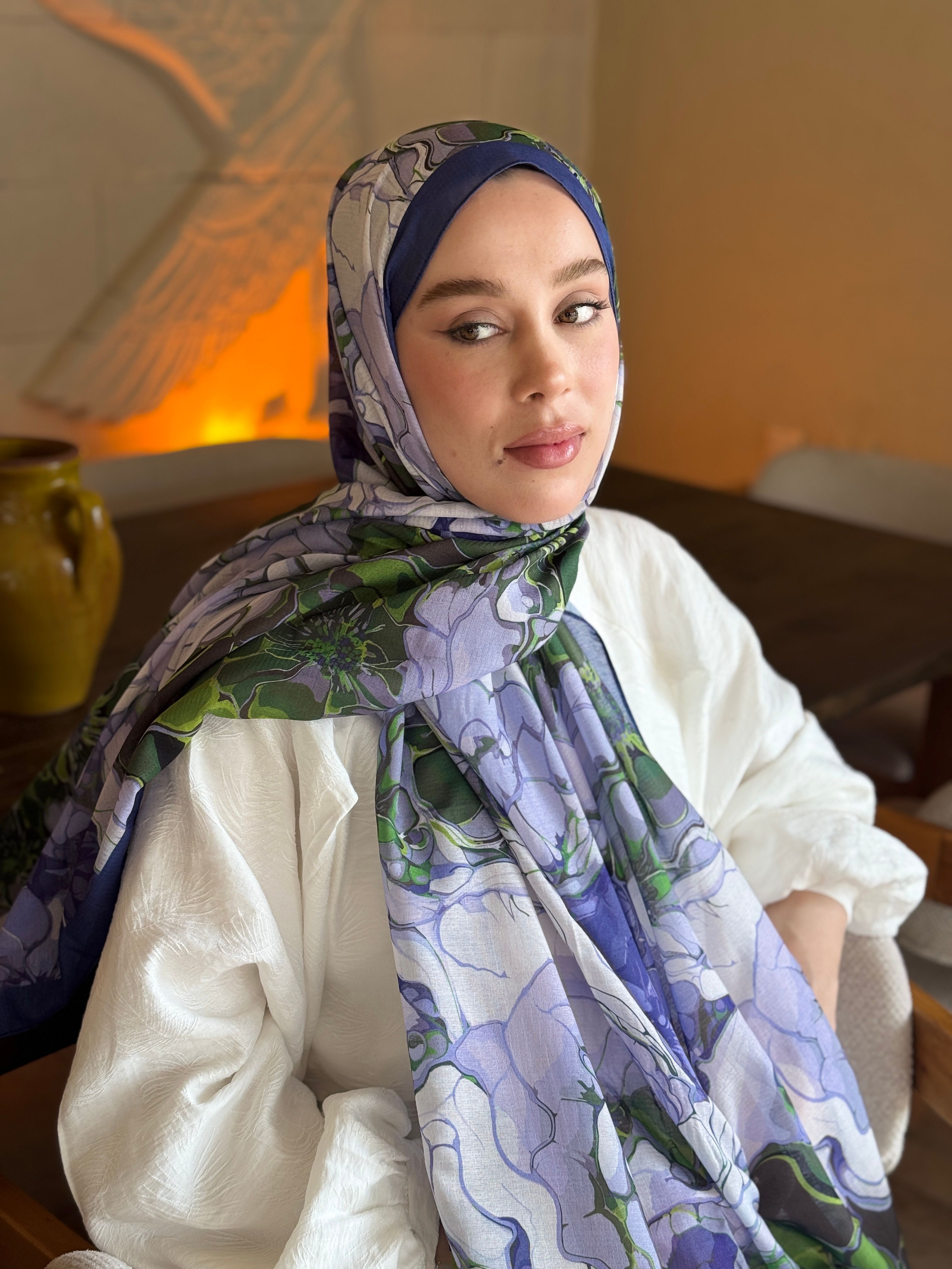 Alice Pattern Lina Shawl - Purple