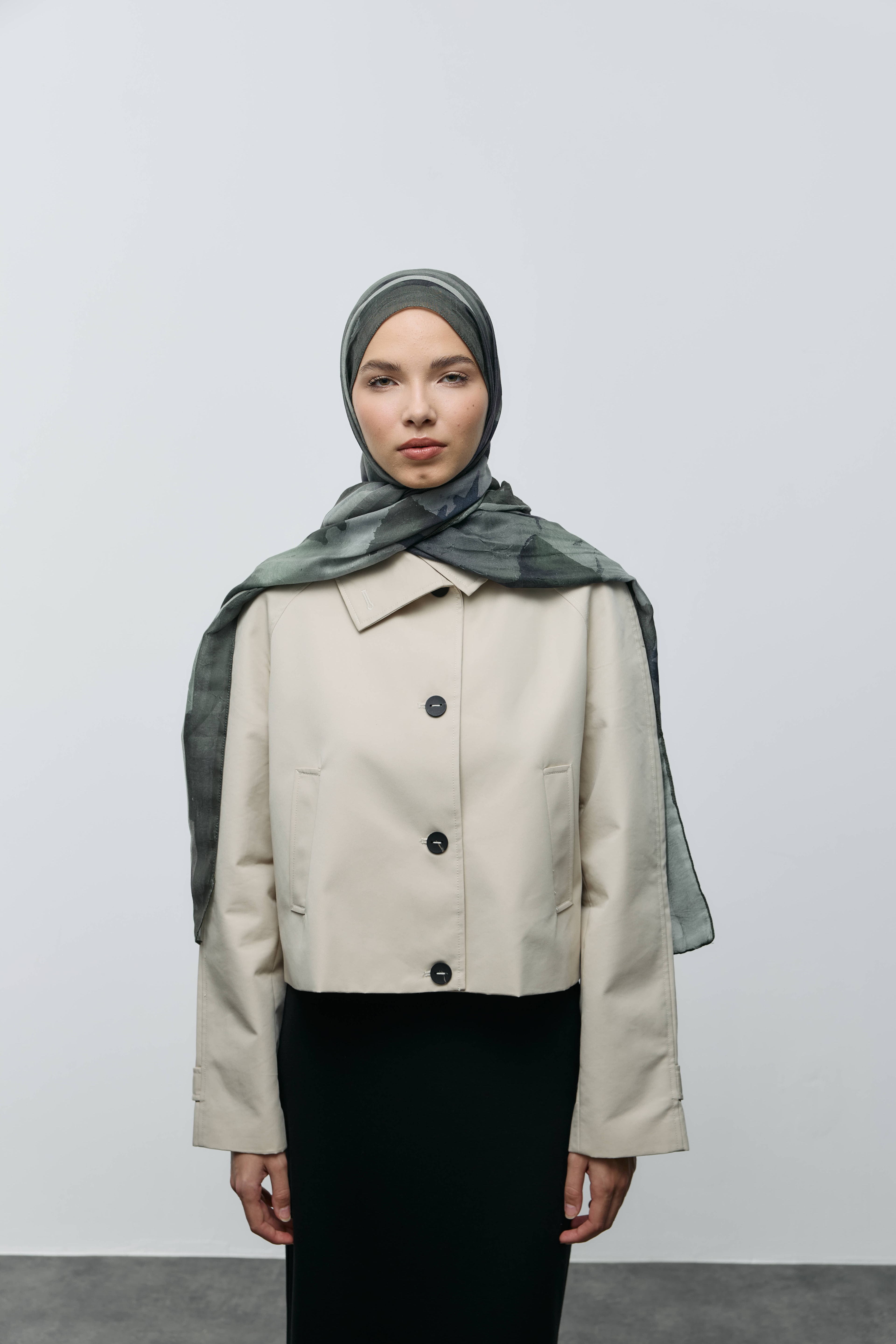 Natura Desen Bambu Şal - Kamuflaj