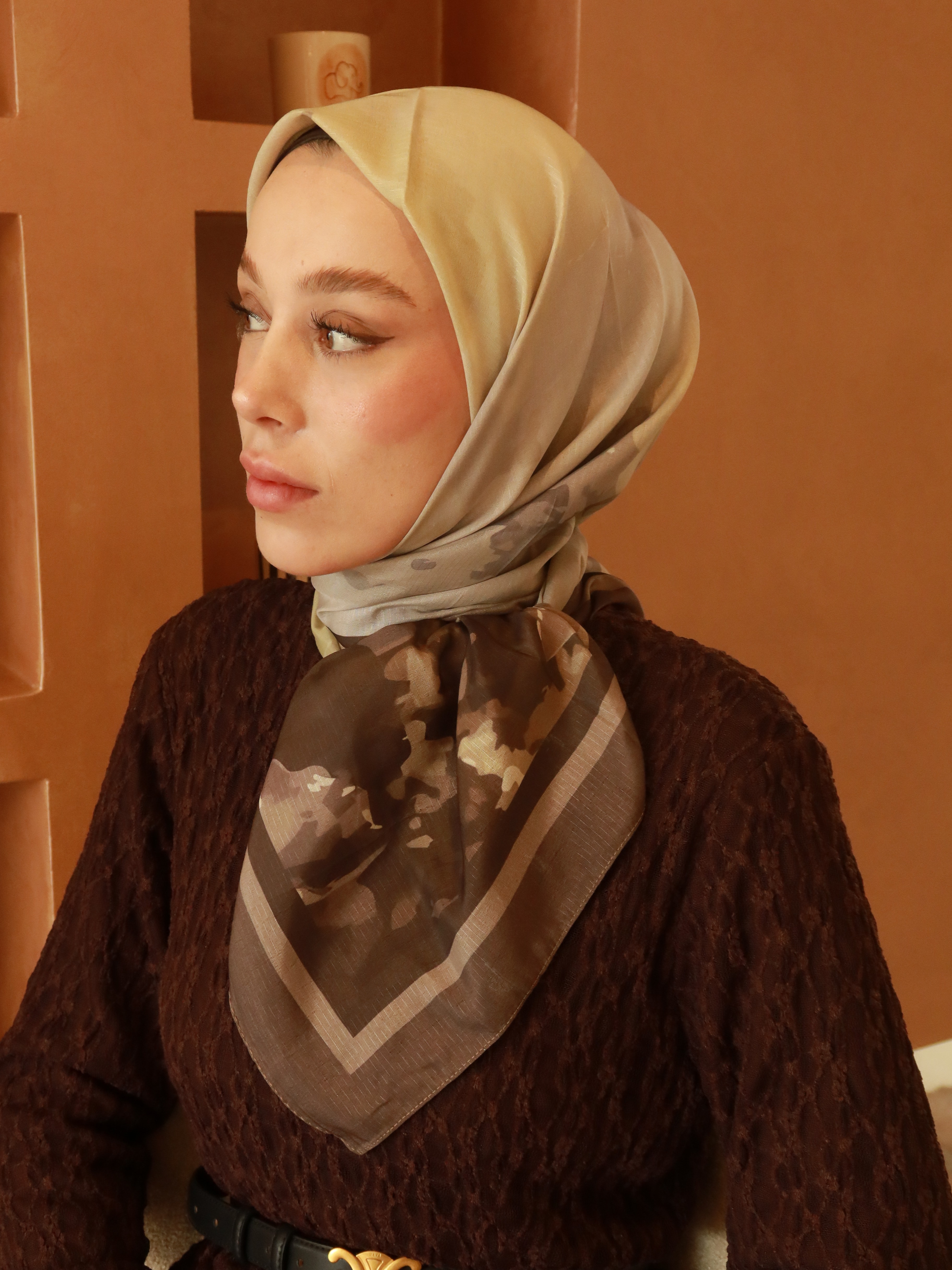 Myren Desen Lina Eşarp - Acı Kahve