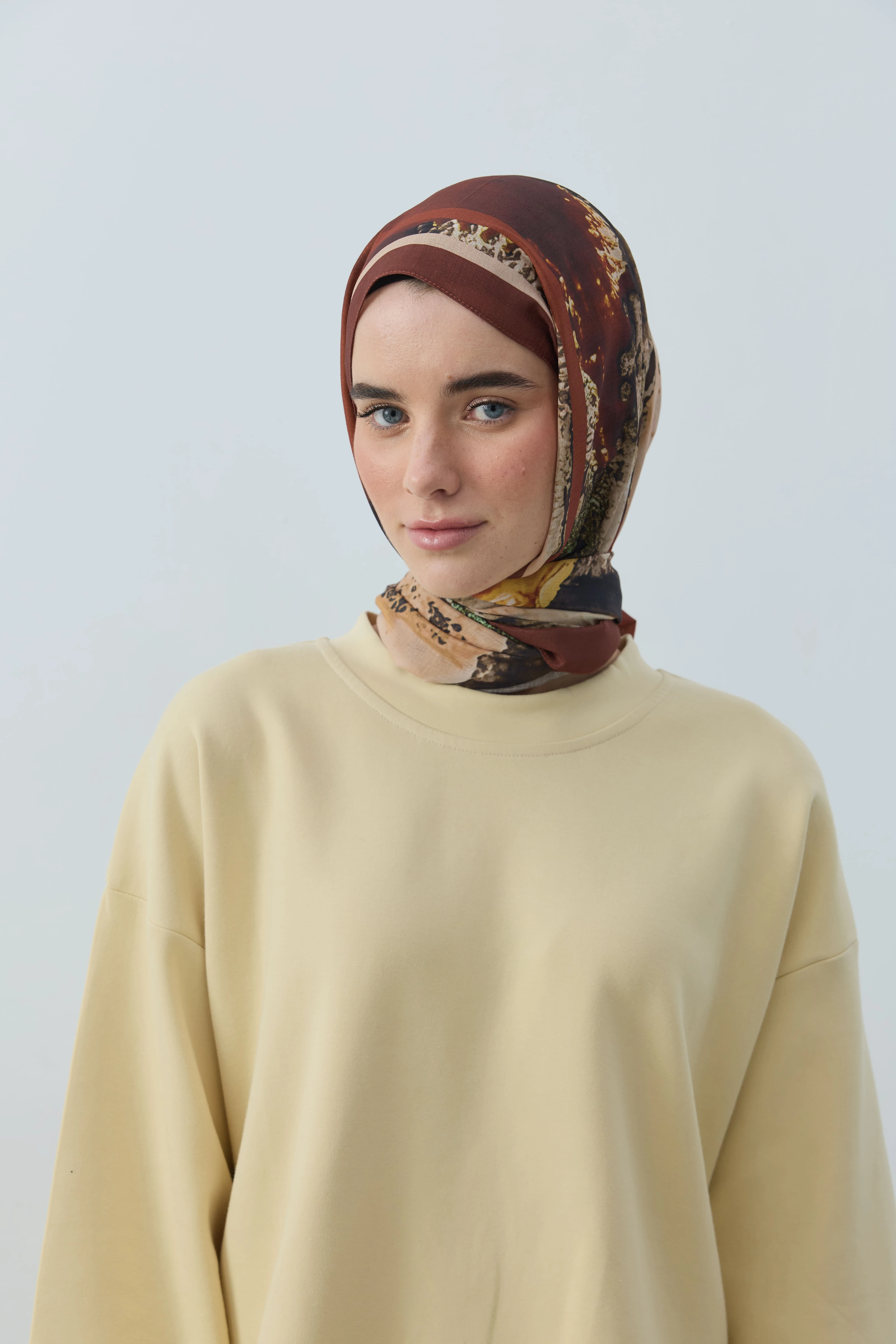 Ardora Desen Lina Şal - Kahverengi