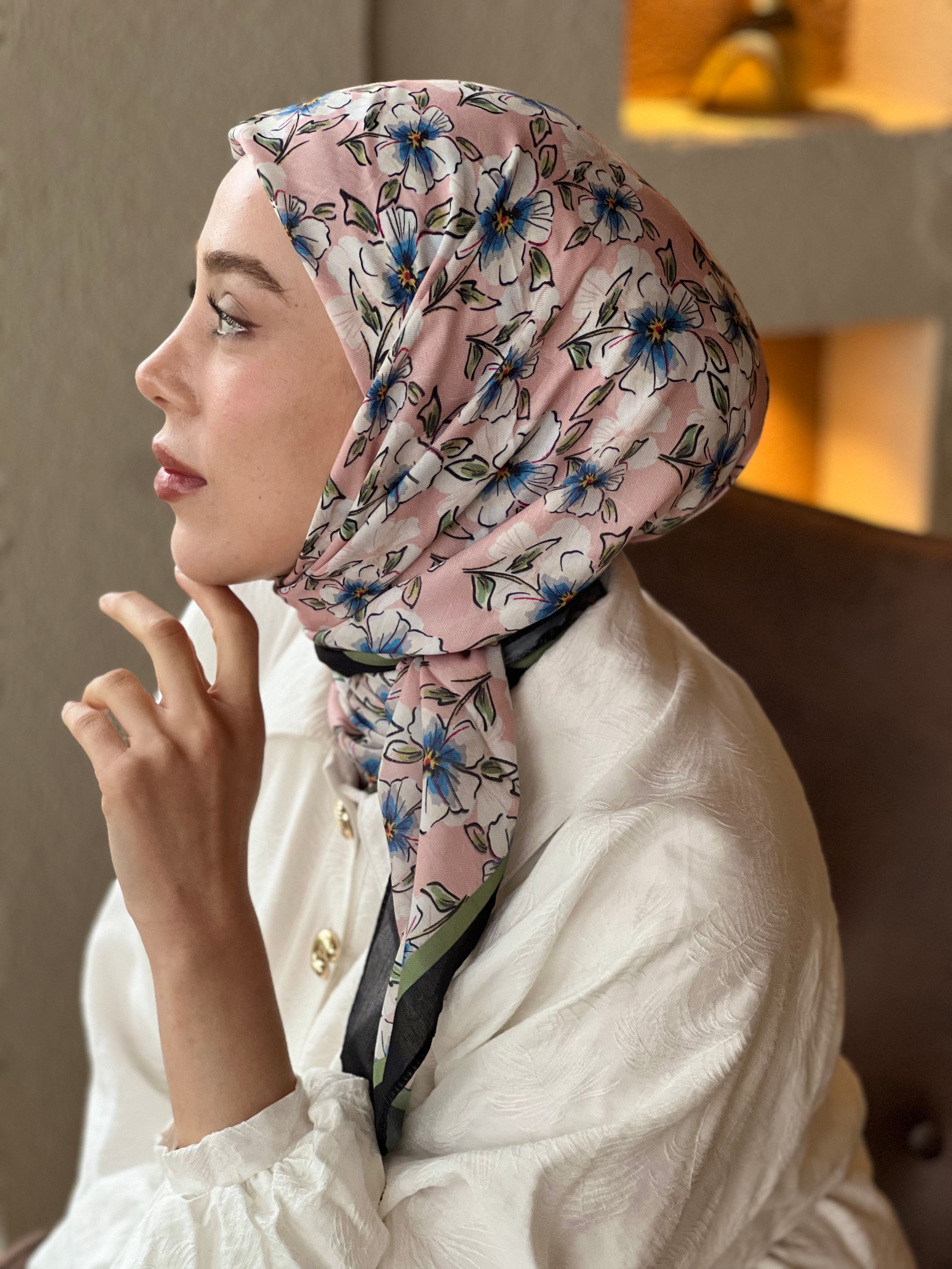 Frezya Desen Pamuk Eşarp