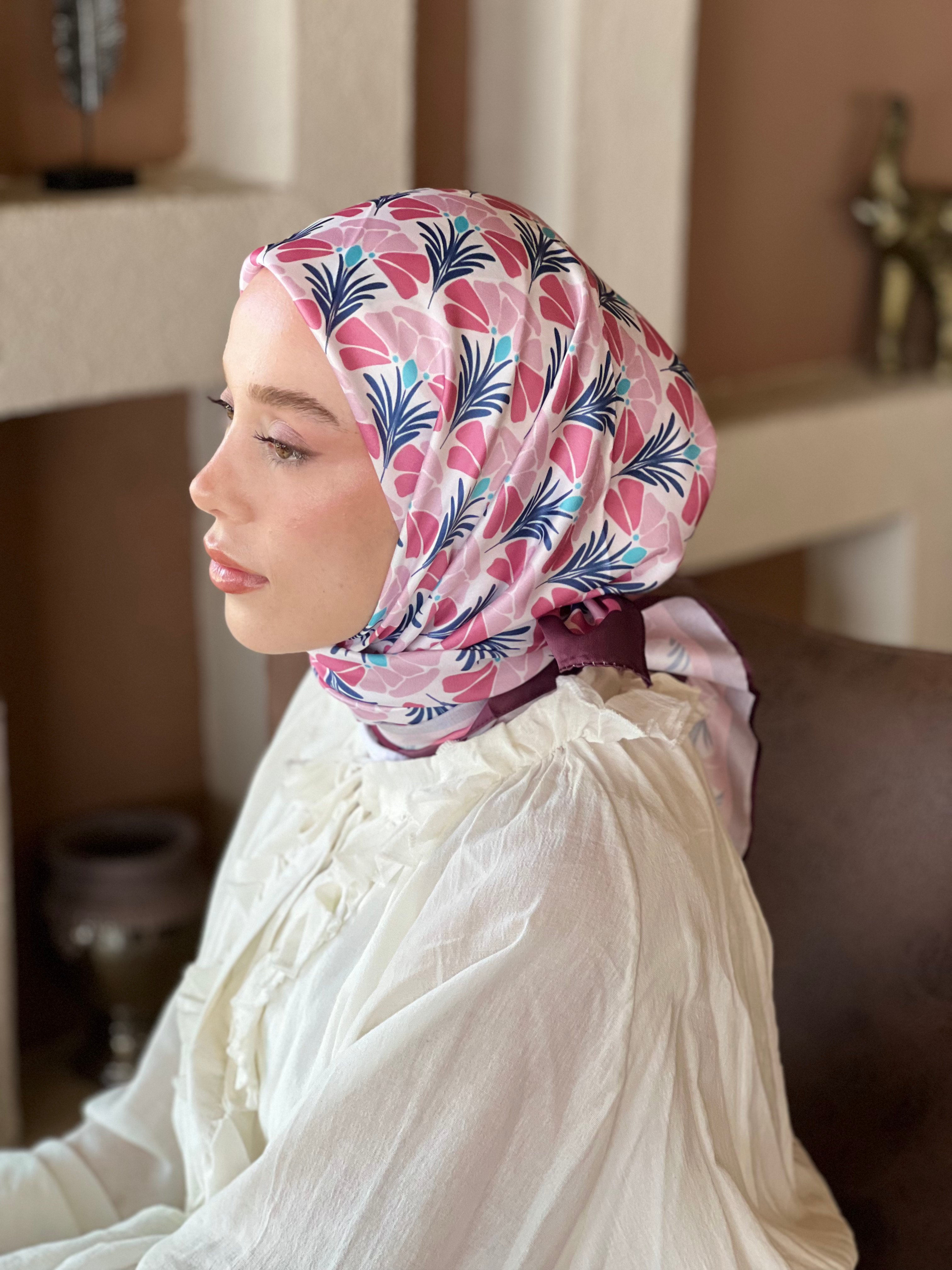 Tulinia Desen Tanca Eşarp - Bordo