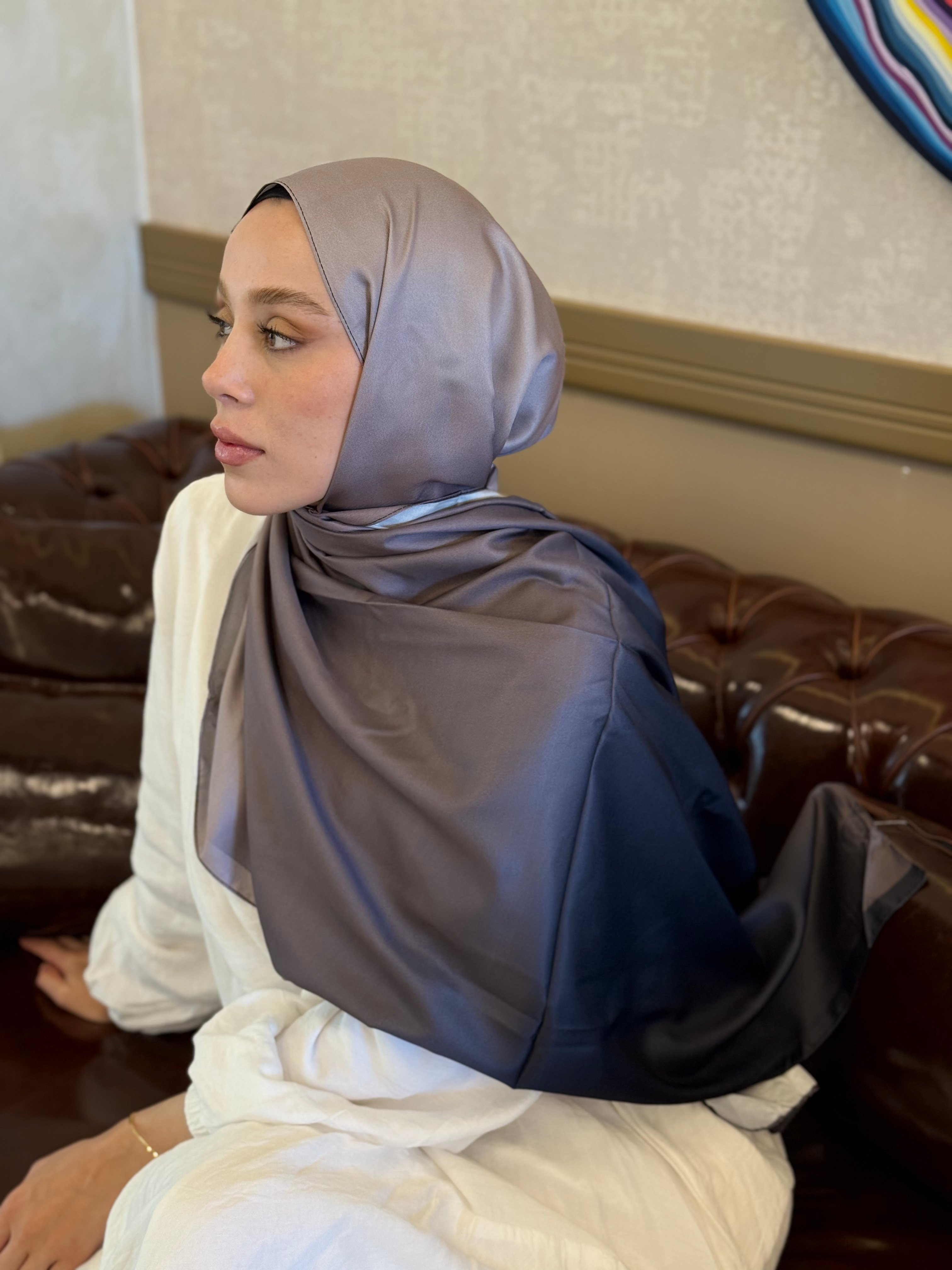 Aurela Desen Twill Şal - Tozlu Kahve
