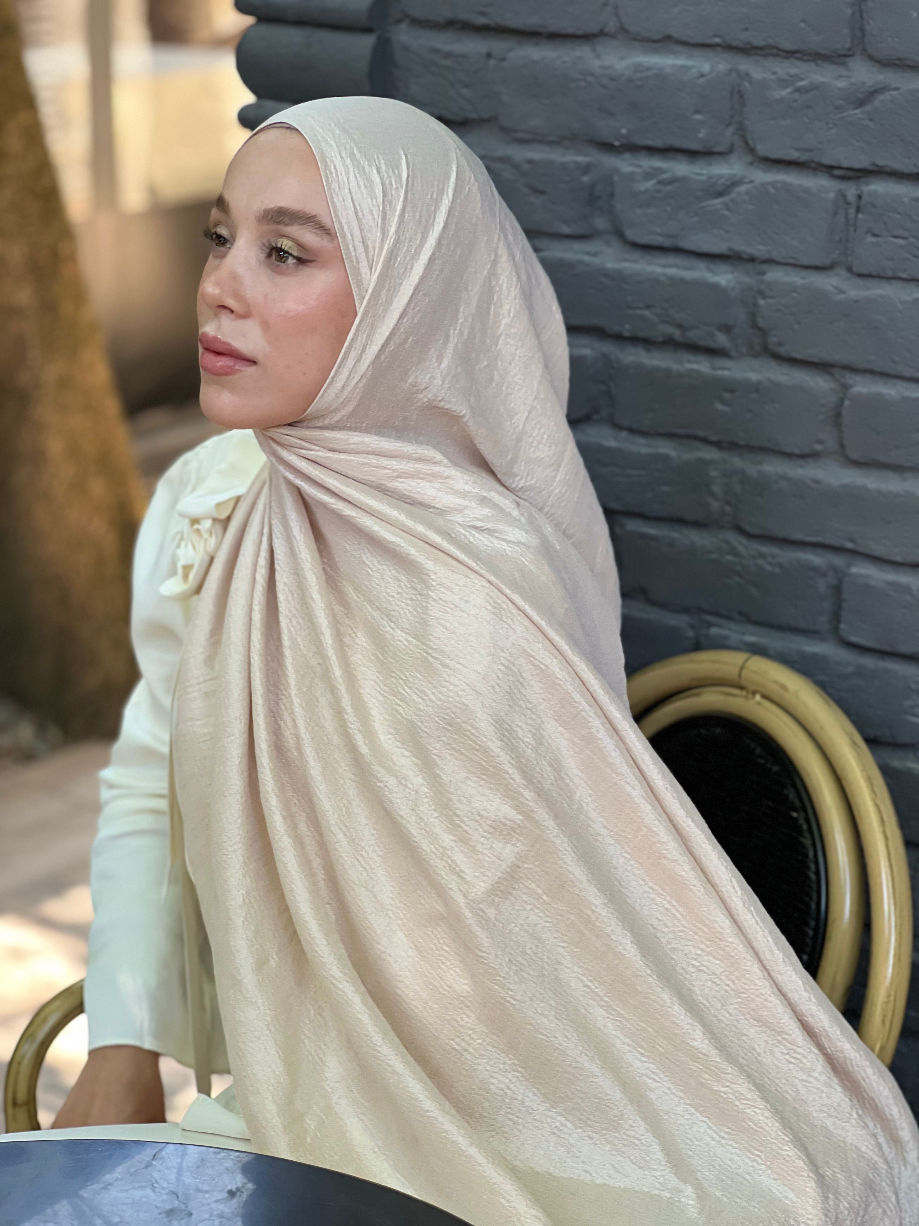 Diamond Organza Series Shawl - Beige