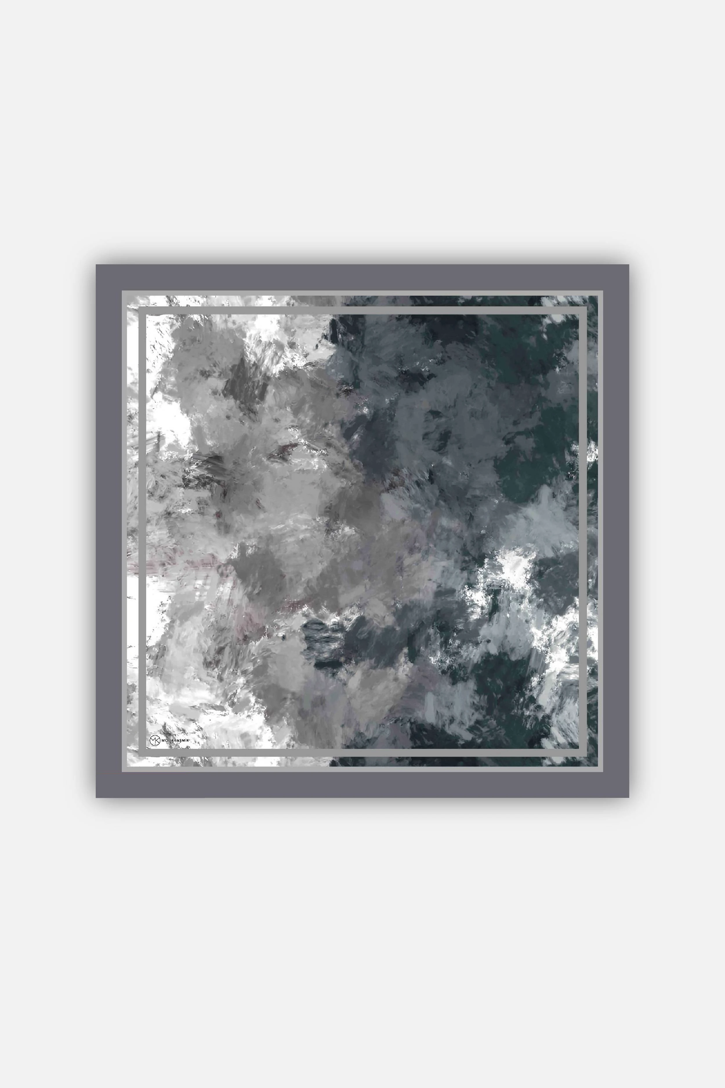 Eterya Desen Lina Eşarp - Koyu Gri