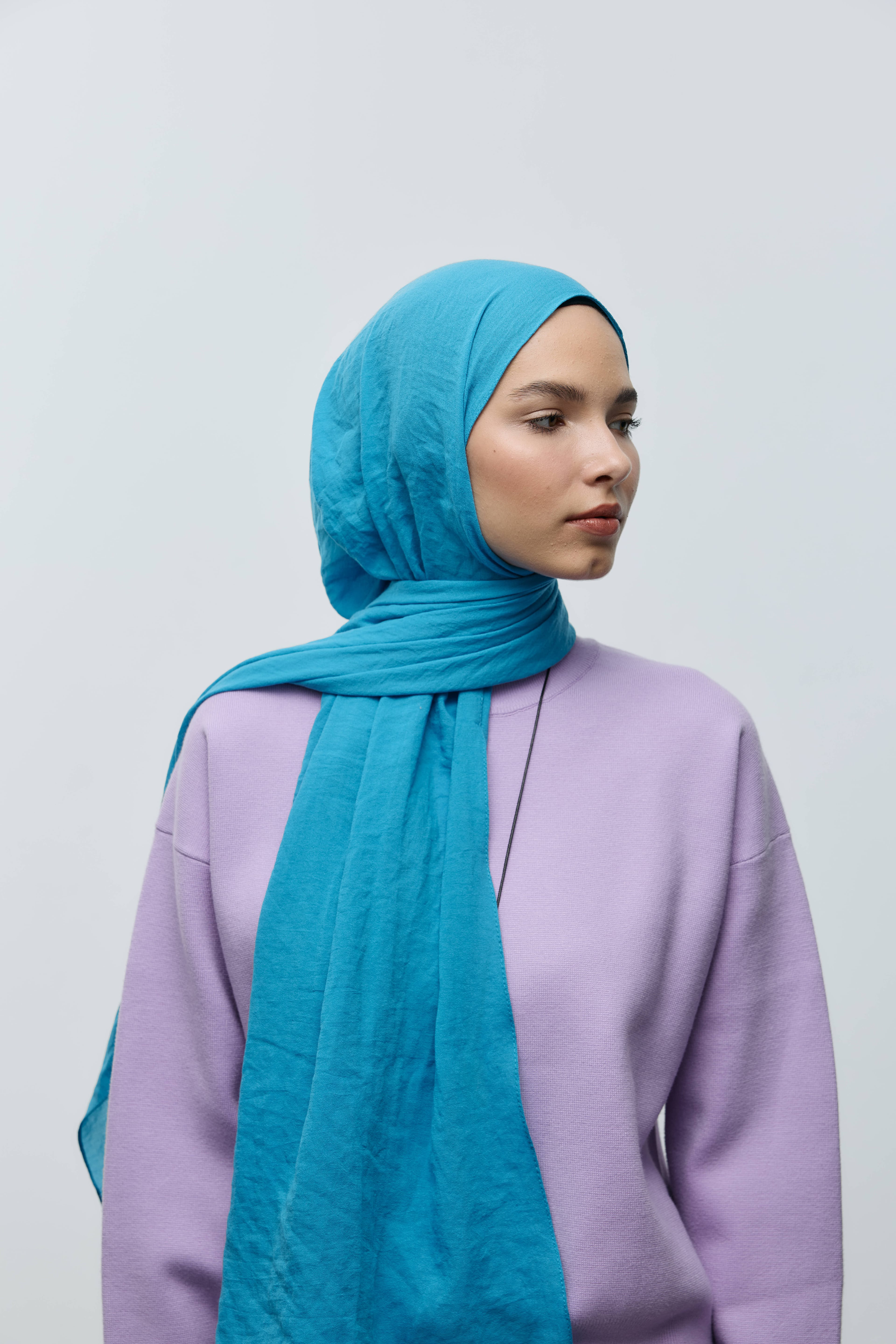 Krash Cotton Shawl - Aqua