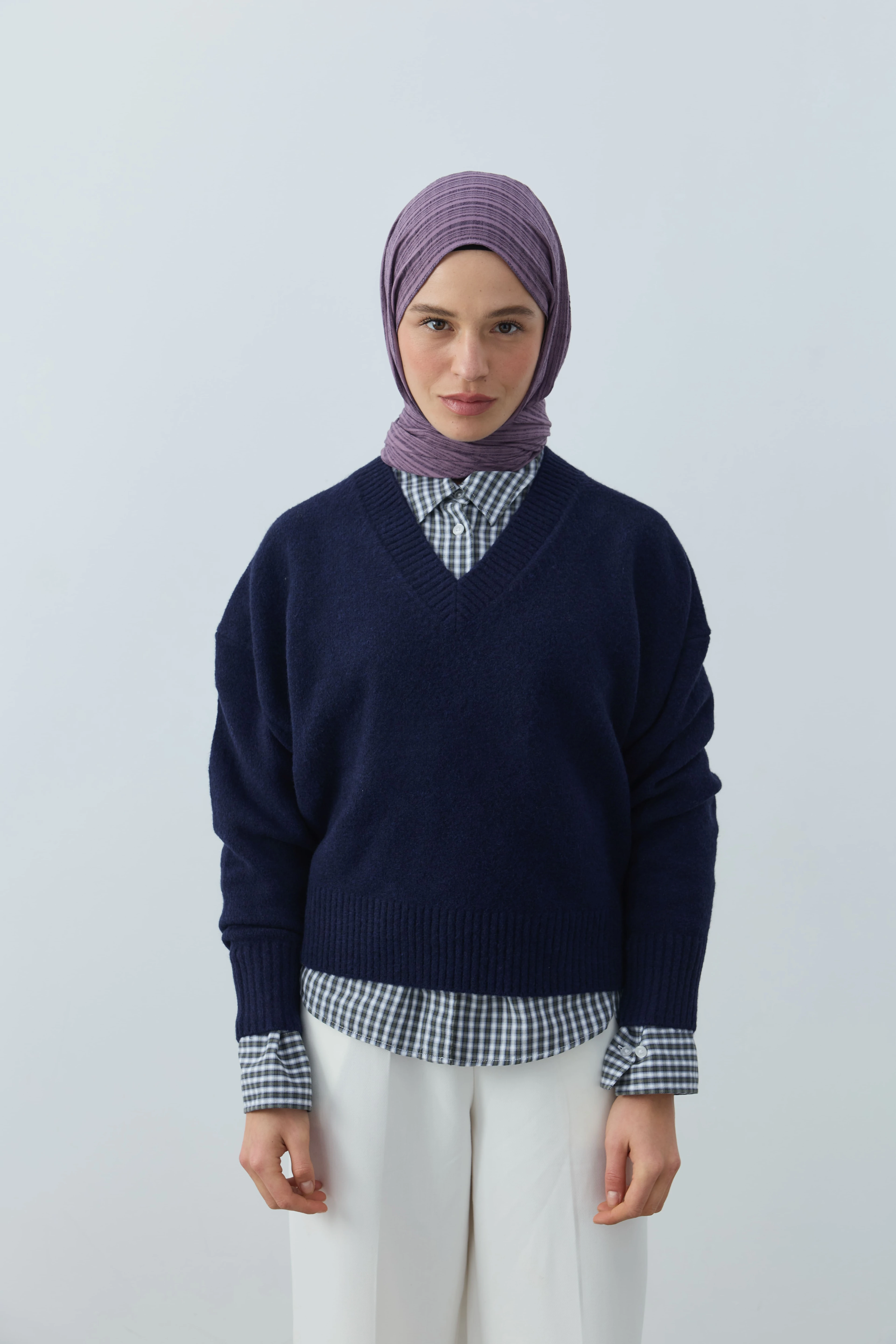 Misto Pamuk Serisi Şal - Eflatun