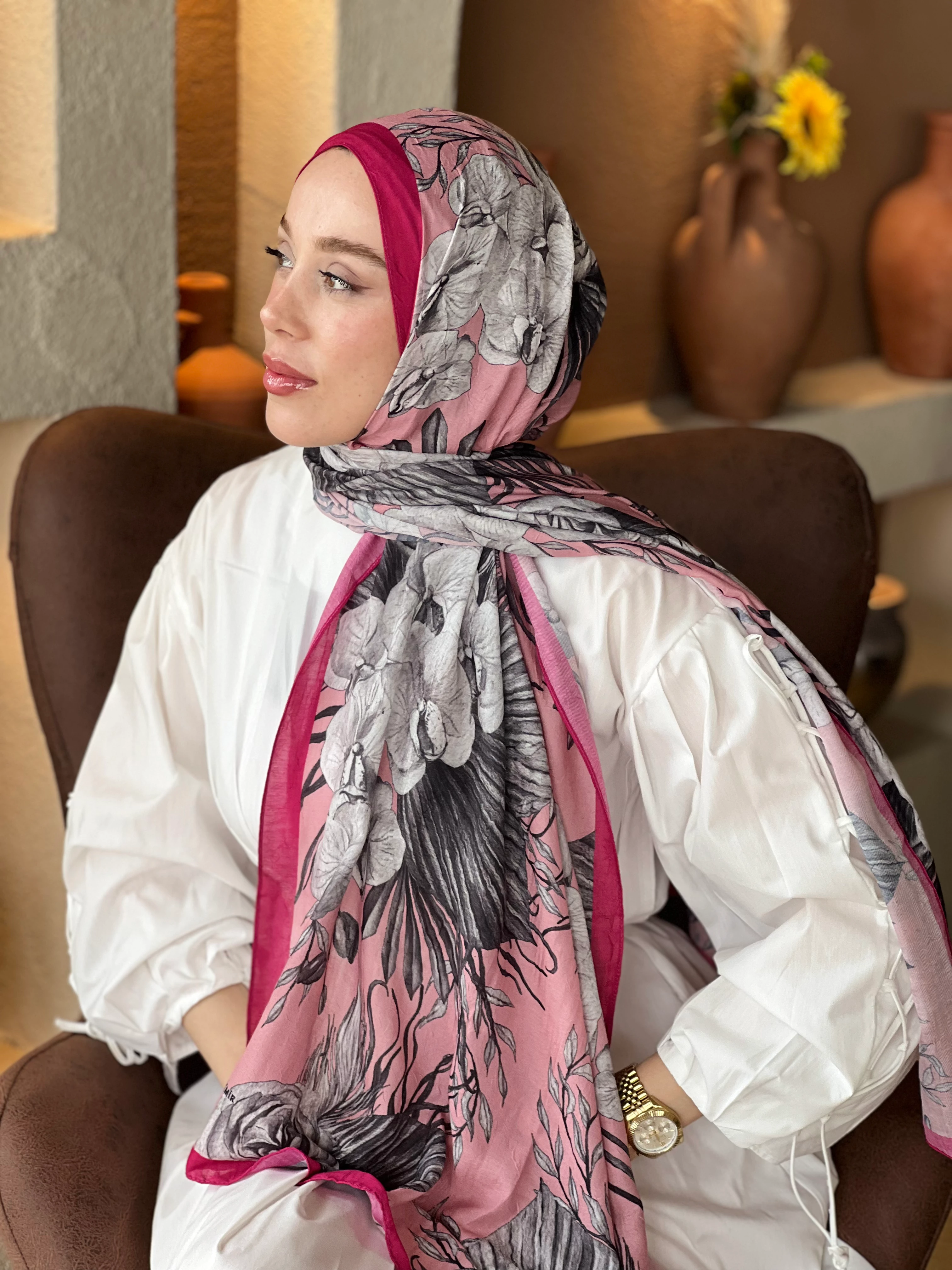 Botanica Pattern Bamboo Shawl