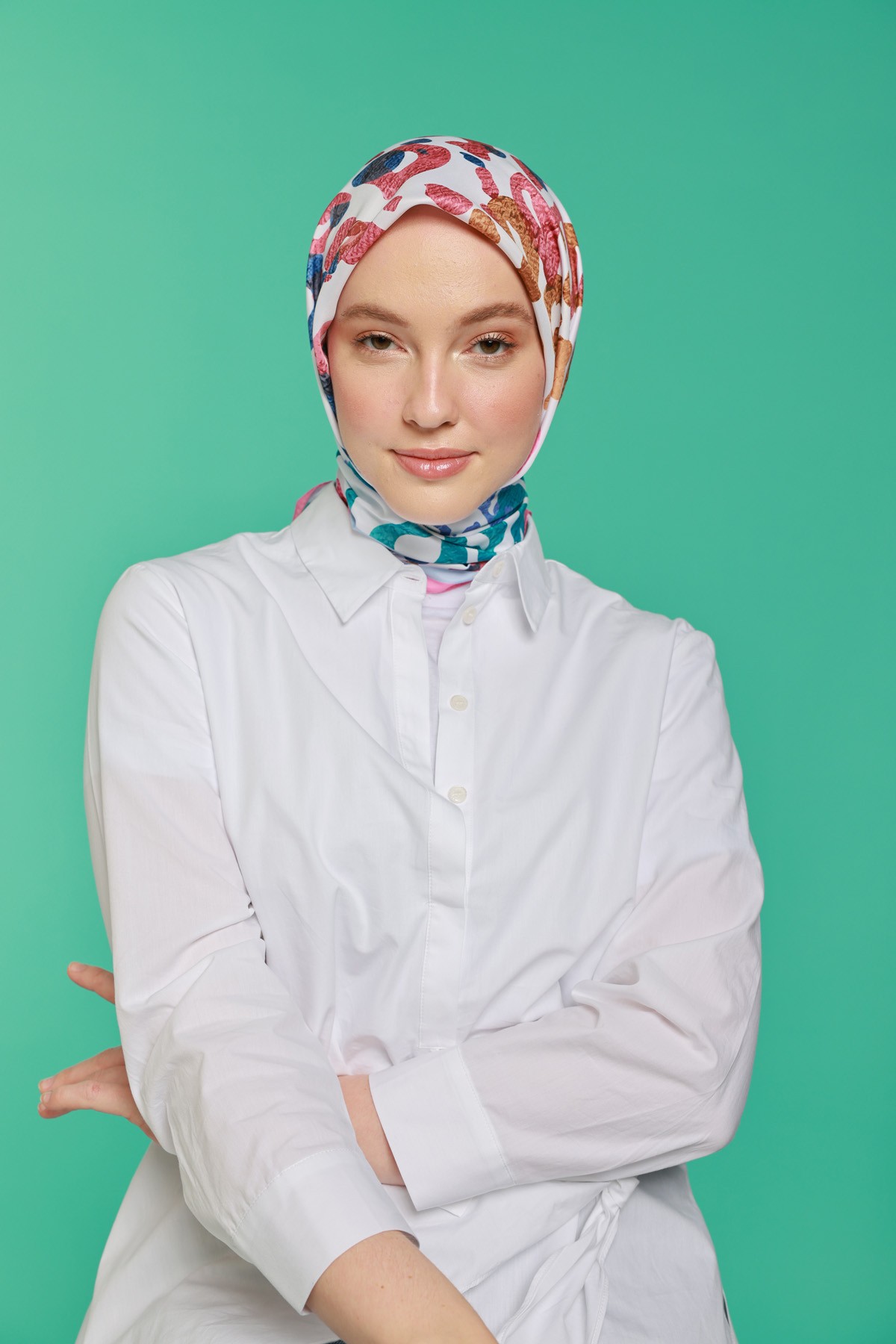 Bloom Twill Scarf - Pink