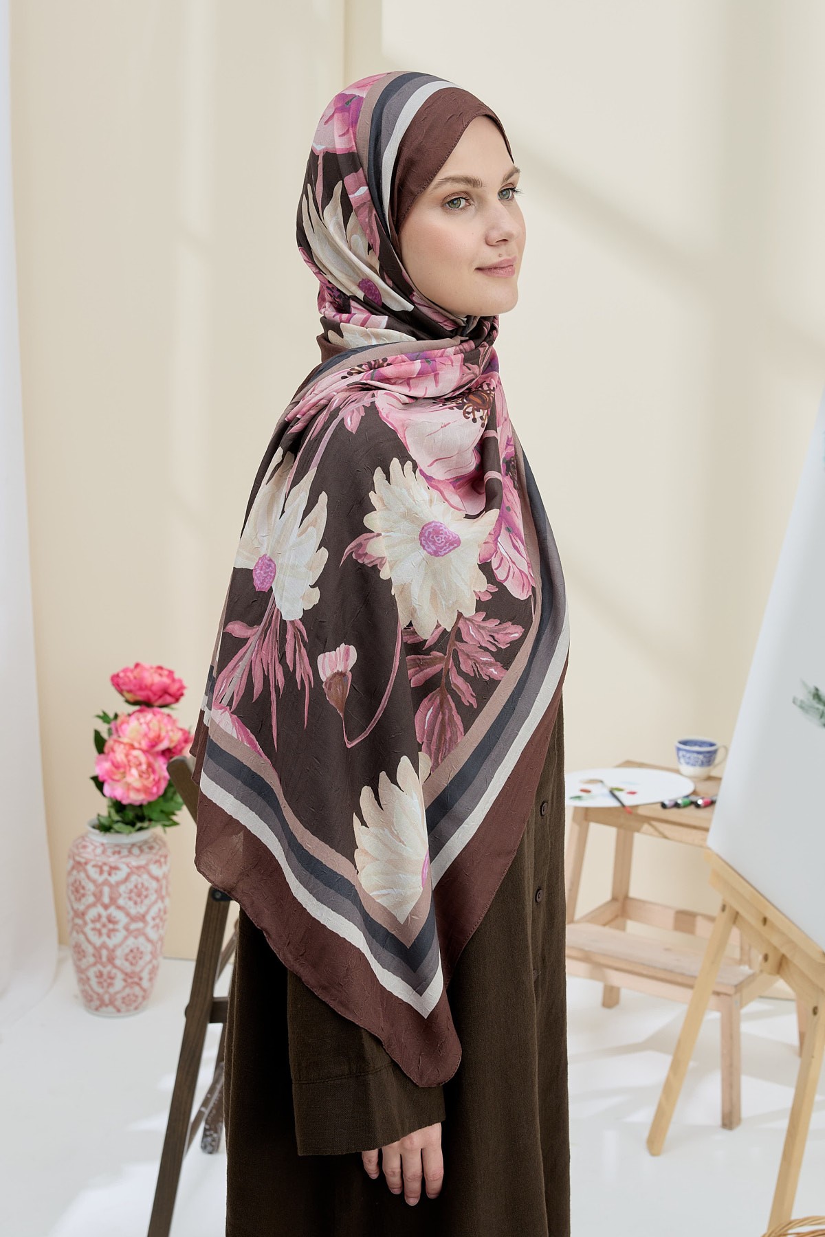 Margarit Pattern Bamboo Shawl