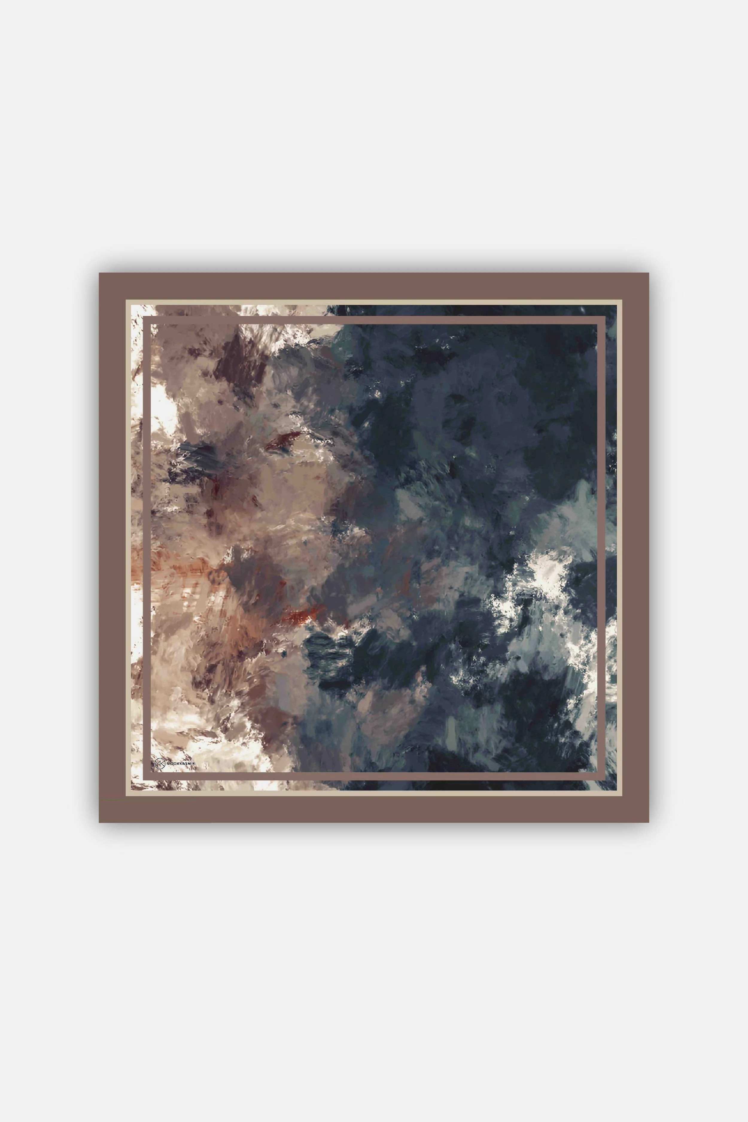 Eterya Desen Lina Eşarp - Tozlu Kahve-İğde