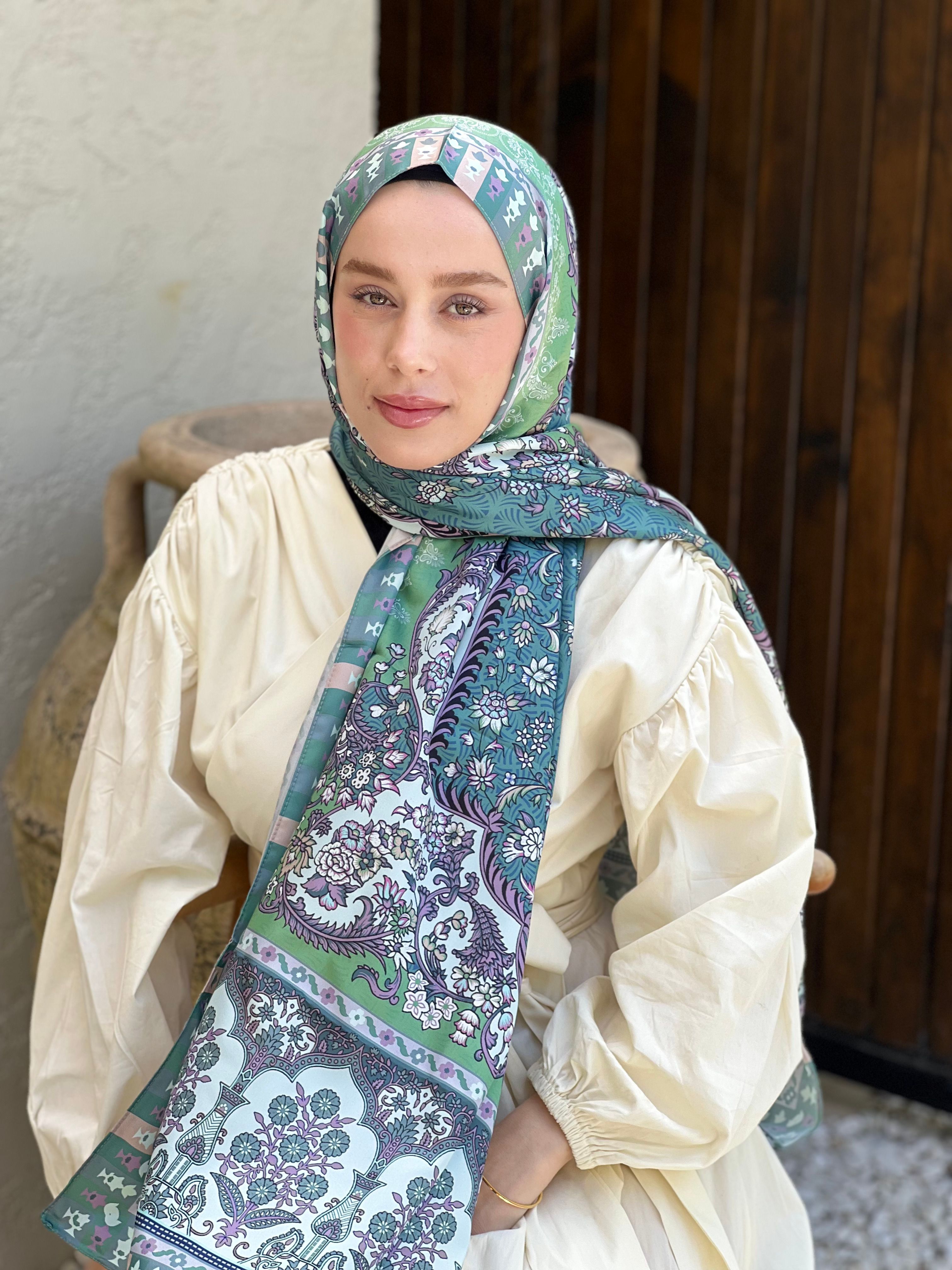 Sükut Desen Tanca Şal - Soft Yeşil
