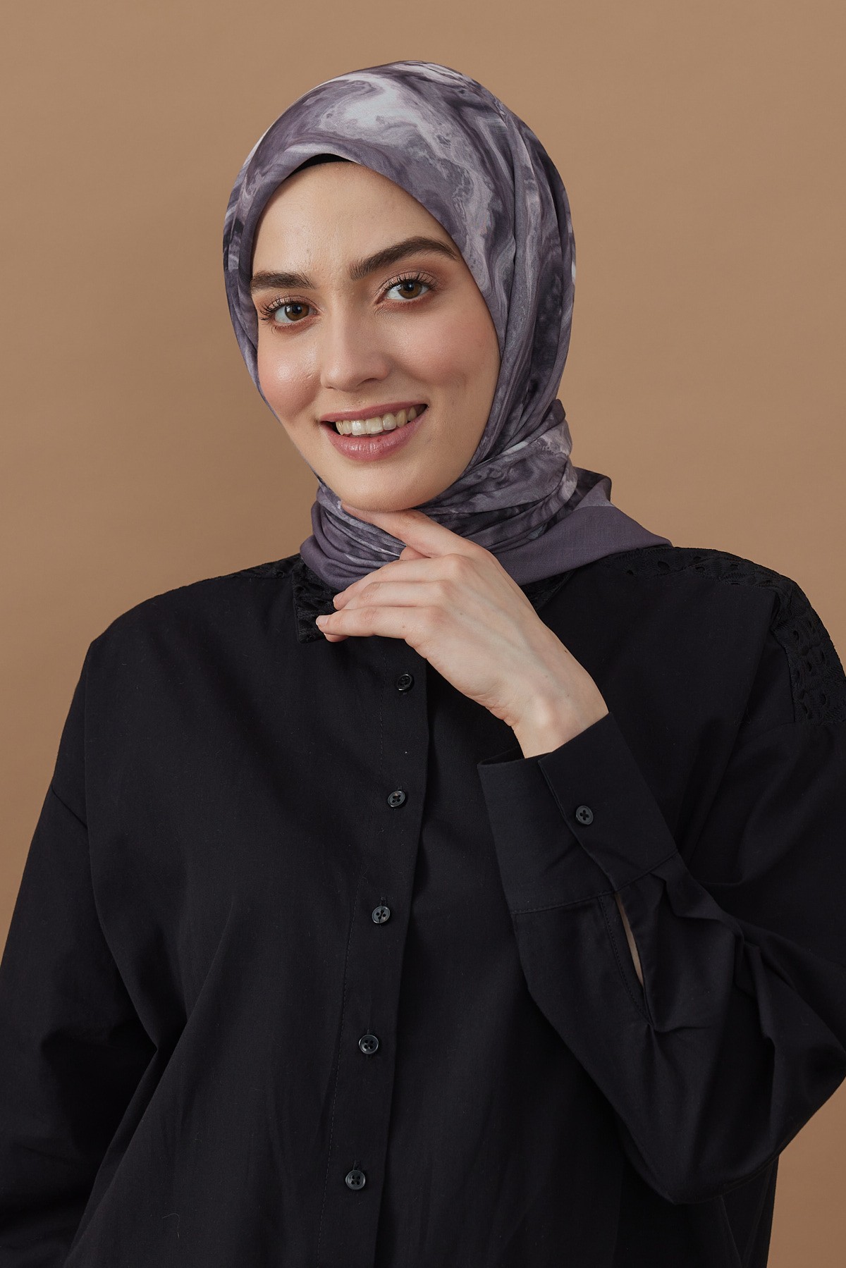 110 Cm Mermer Desen Eşarp