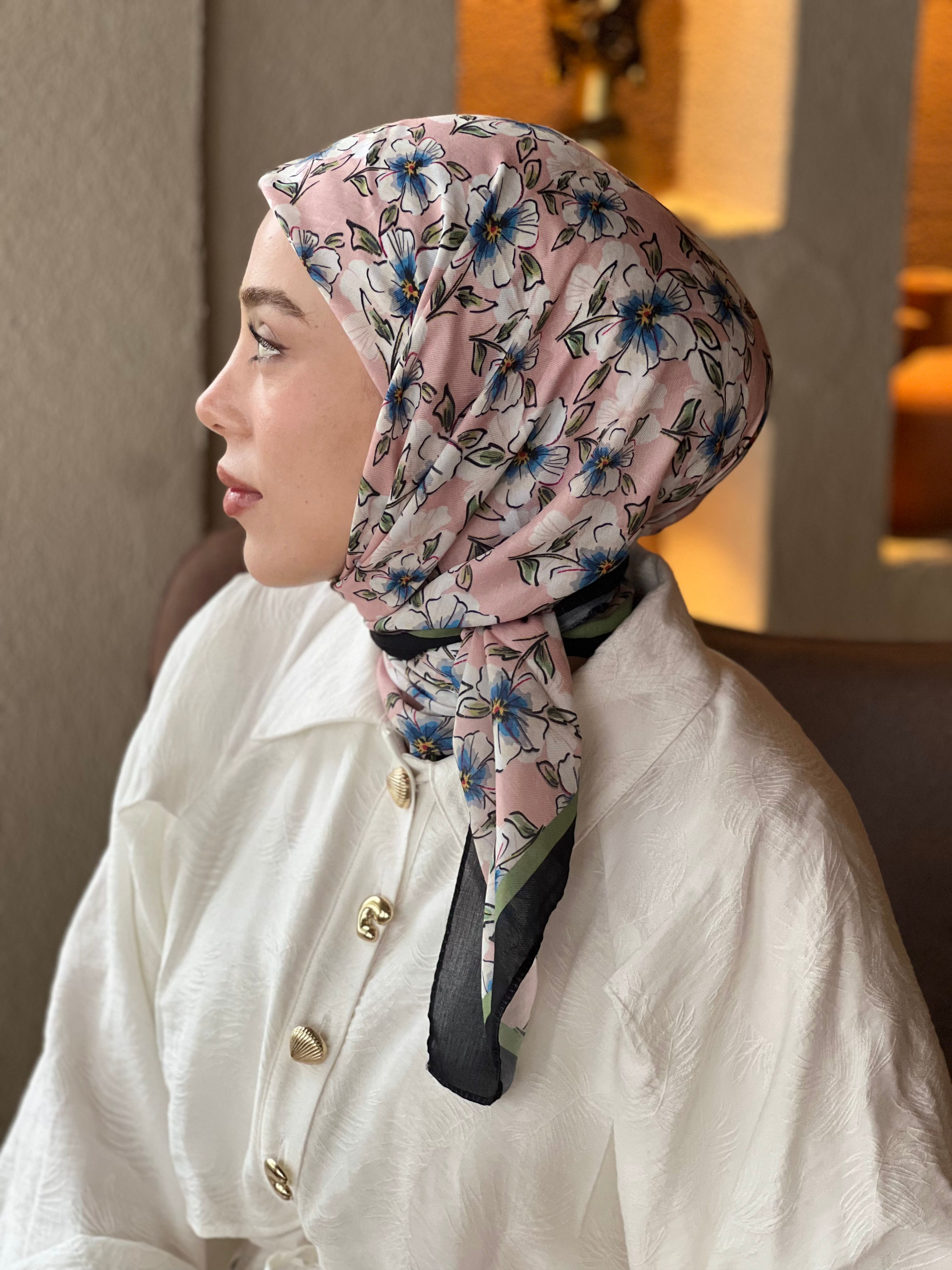 Frezya Desen Pamuk Eşarp