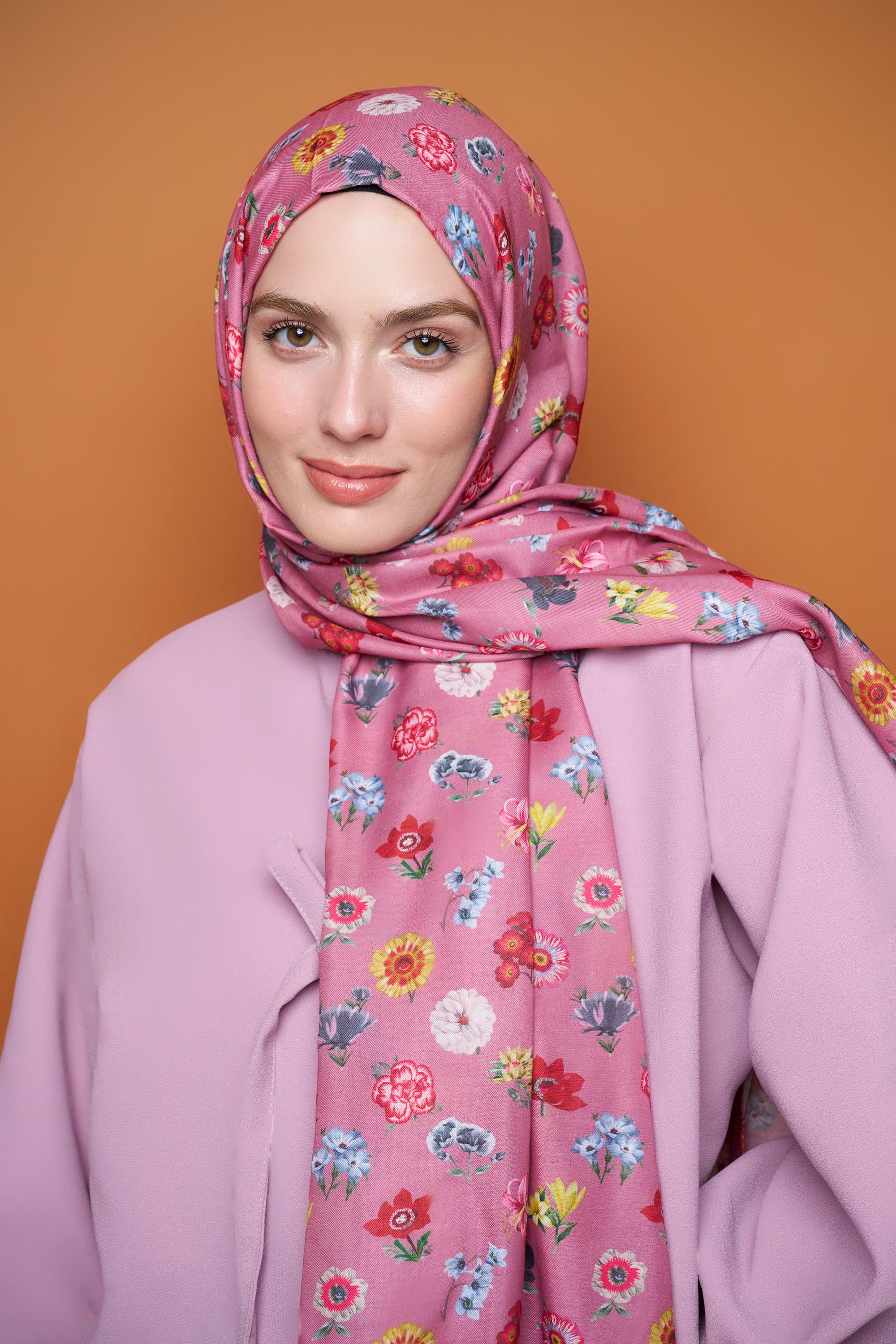 Bouquet Cotton Shawl - Koyu Pudra