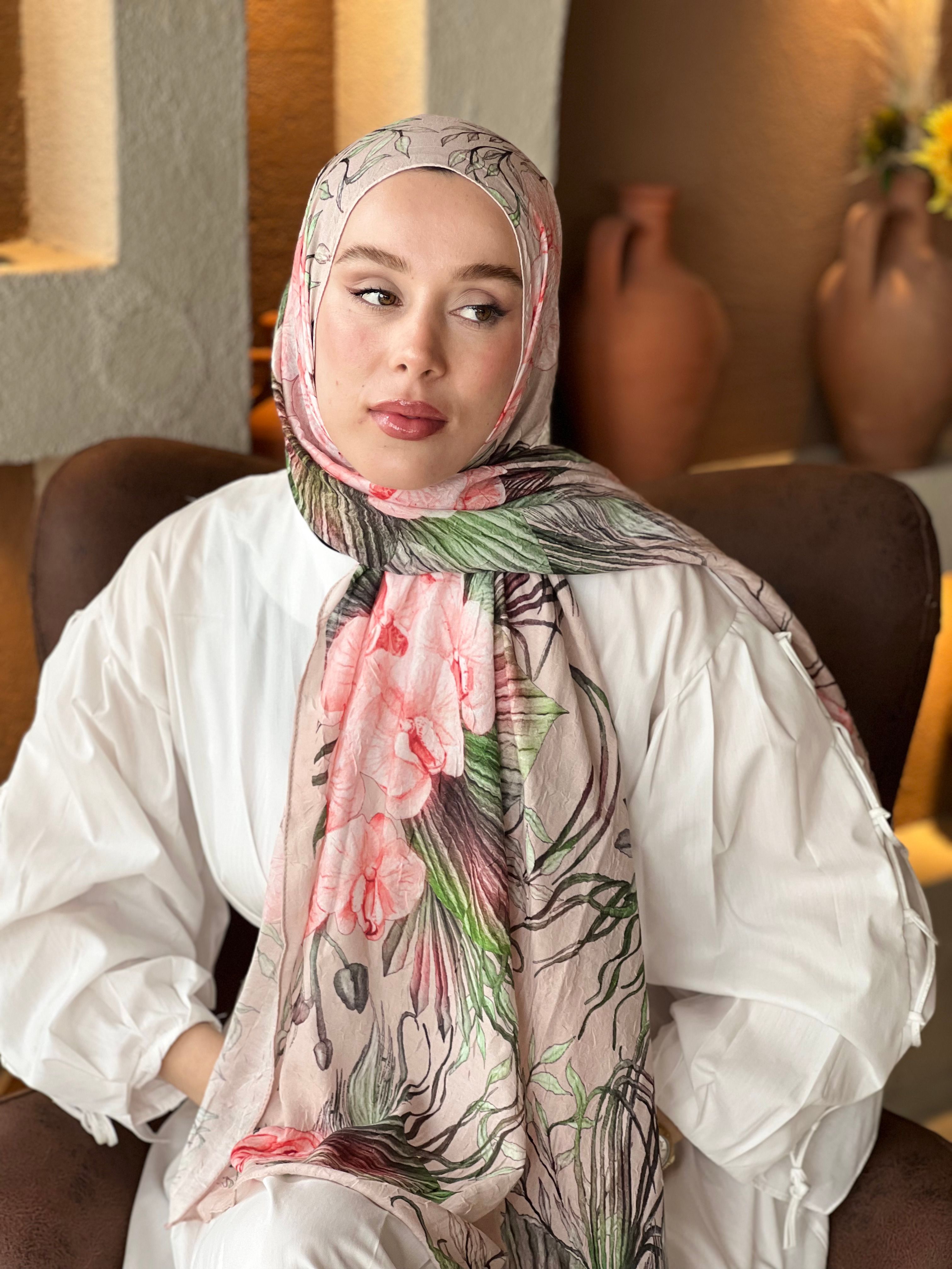 Botanika Desen Bambu Şal