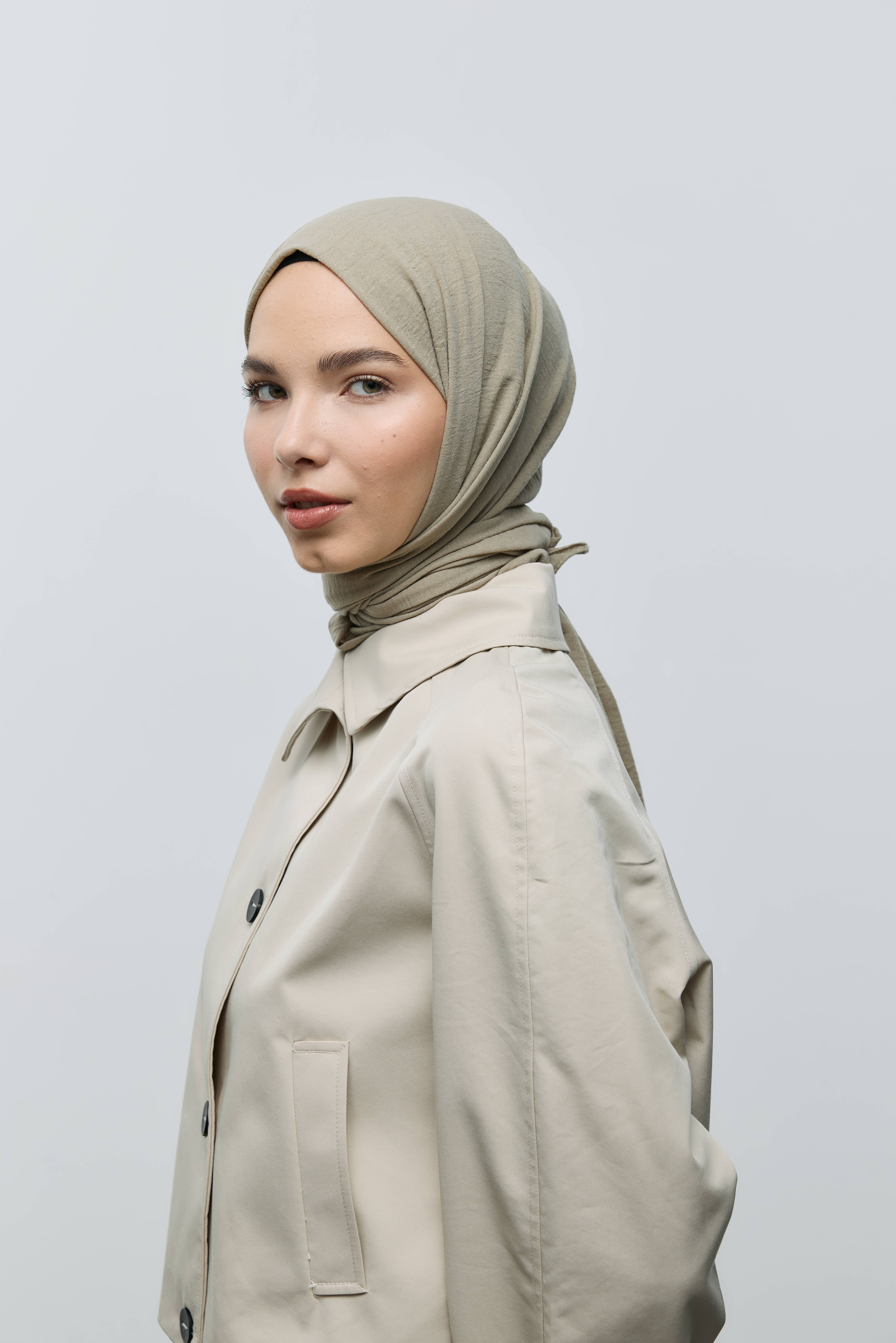 Krash Cotton Shawl - Antique Beige