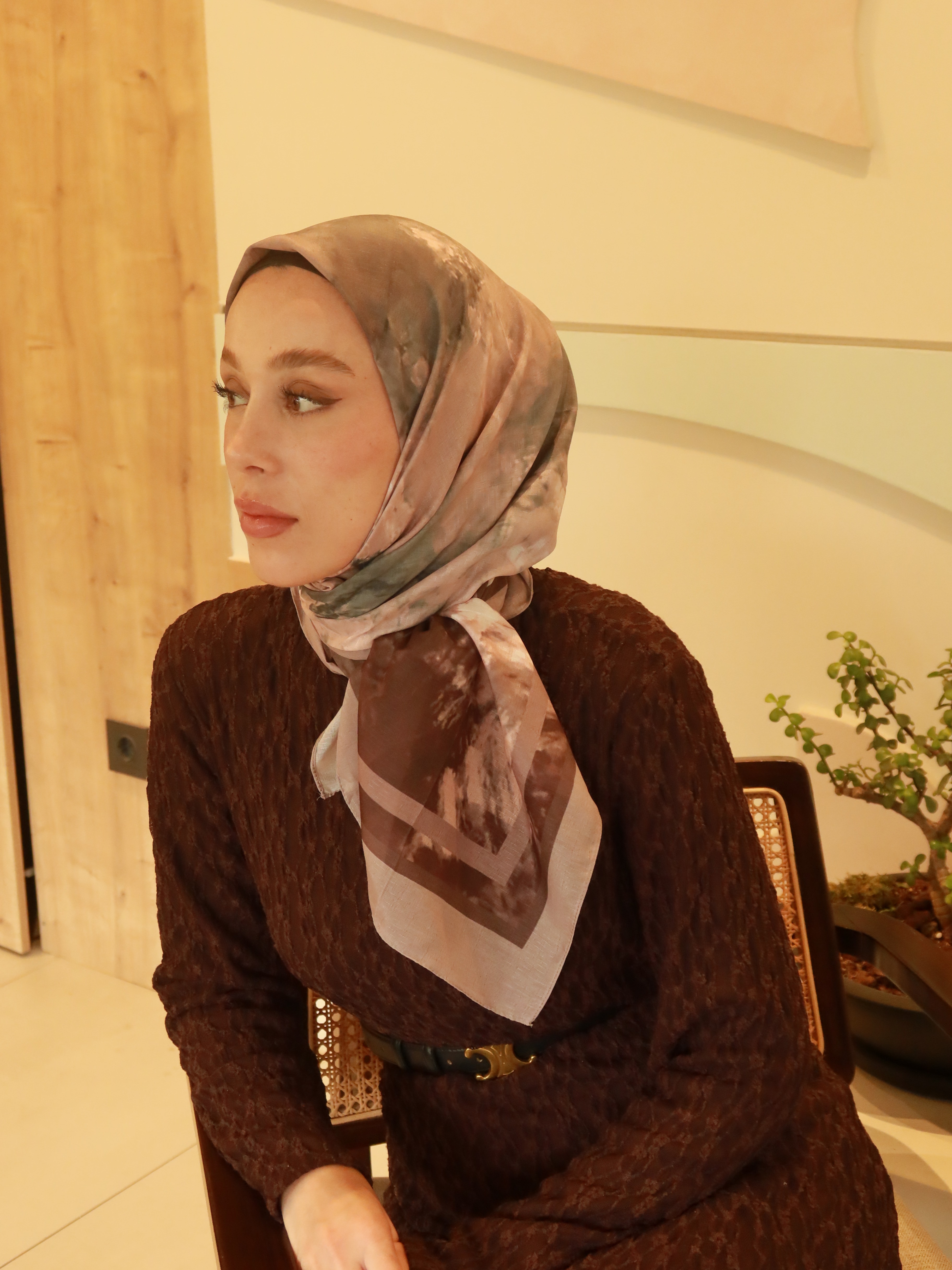 Eterya Desen Lina Eşarp - Vizon