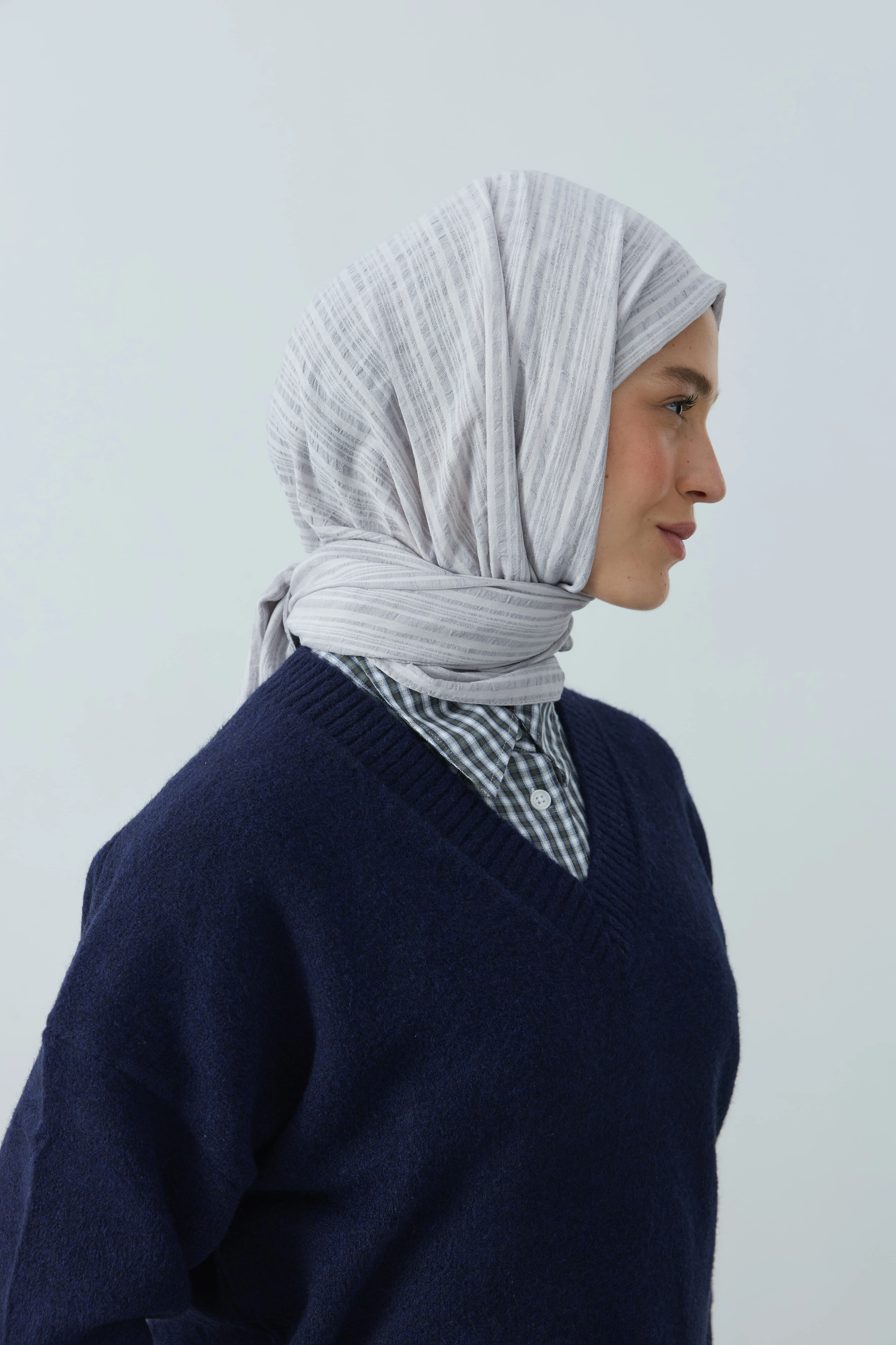 Misto Pamuk Serisi Şal - Açık Gri