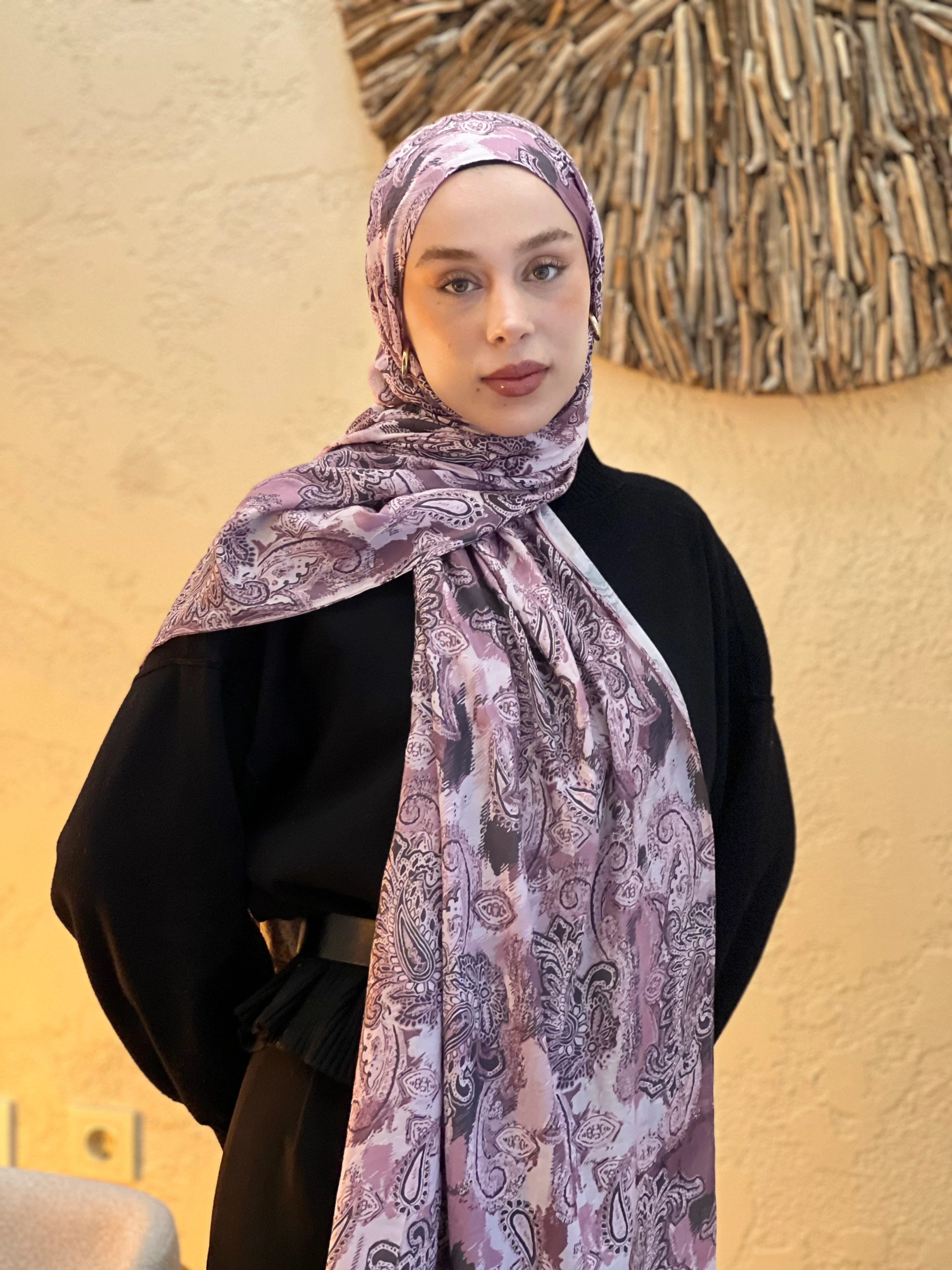 Abstract Ethnic Pattern Bamboo Shawl