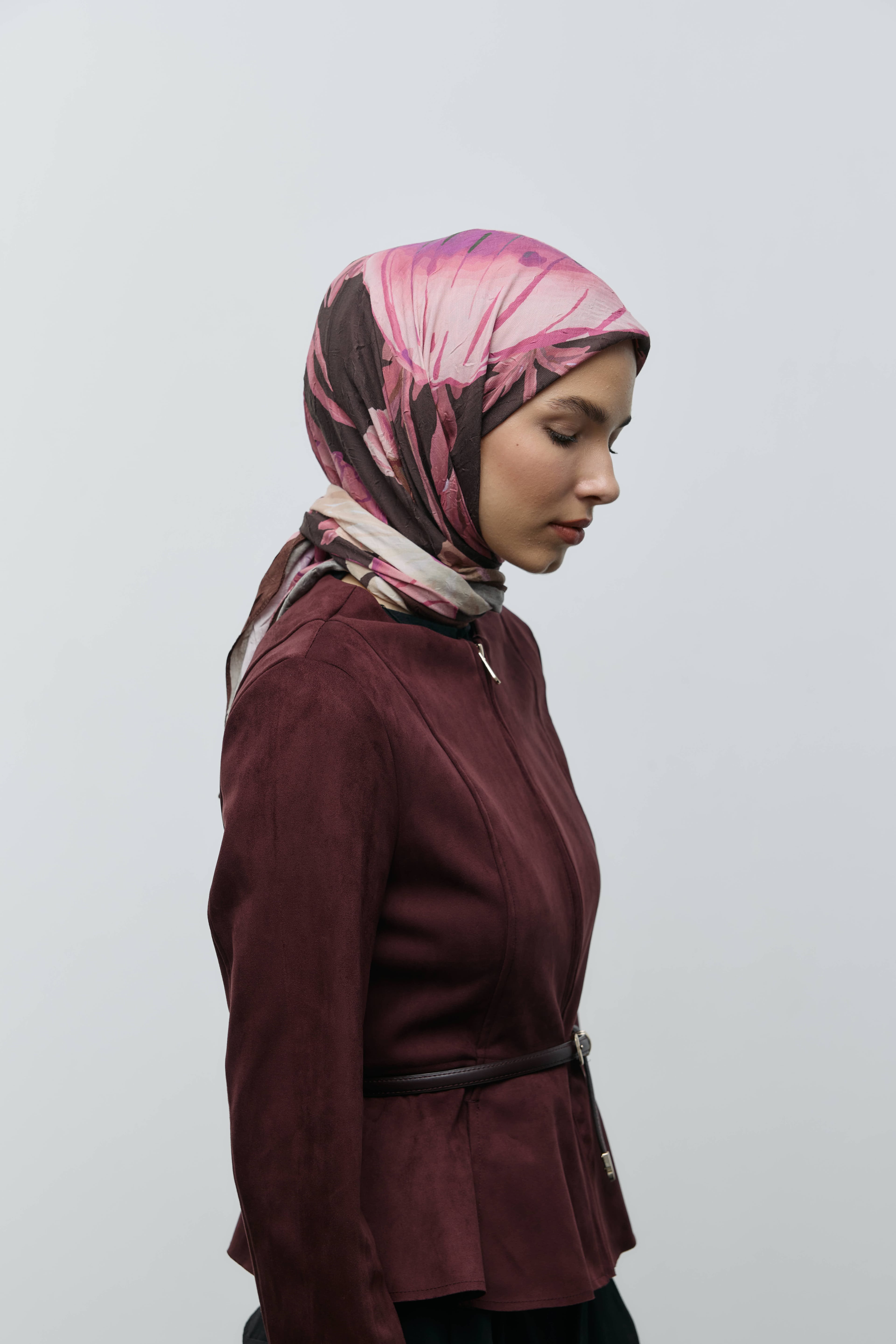 Roselith Desen Bambu Eşarp - Acı Kahve
