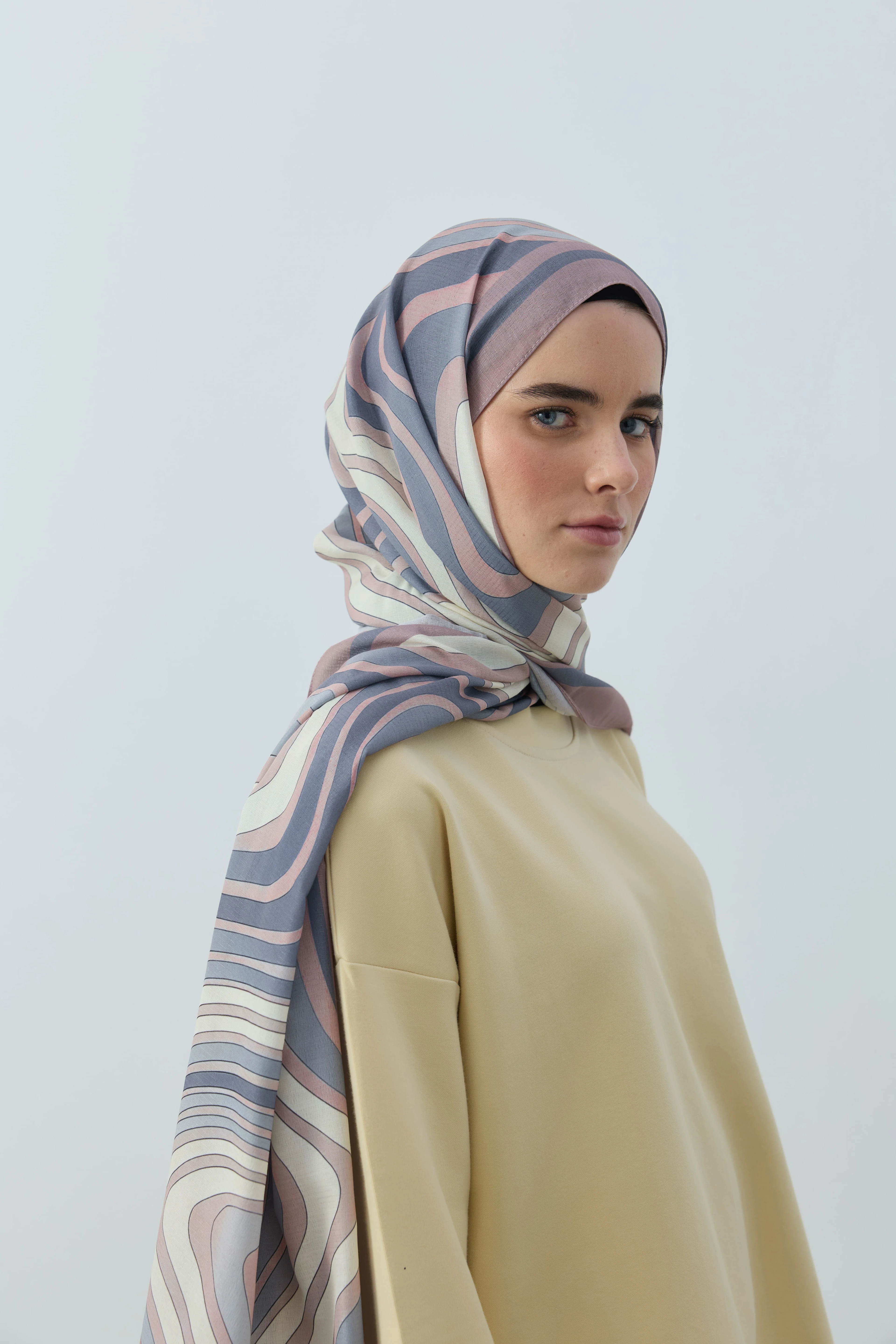 Wavea Desen Lina Şal - Vizon