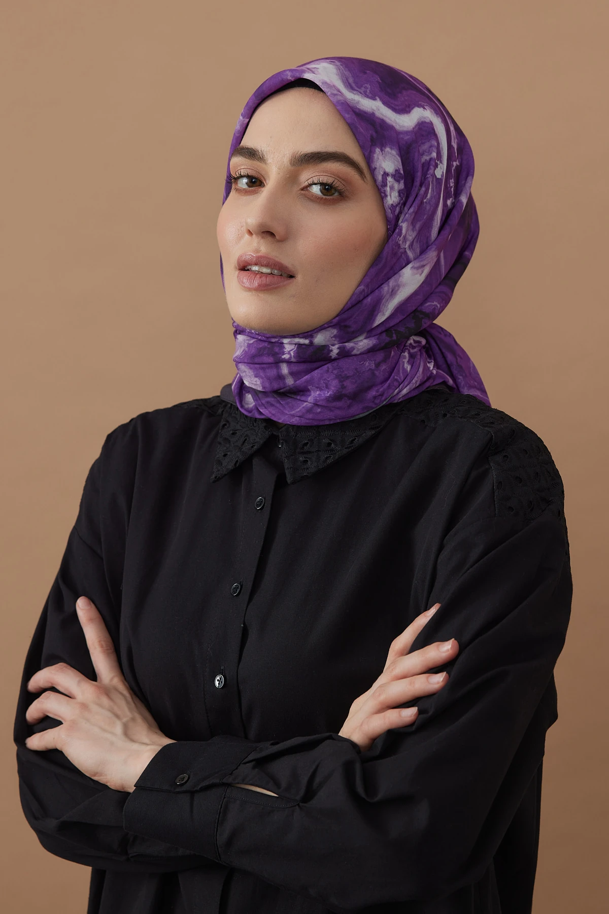 110 Cm Mermer Desen Eşarp