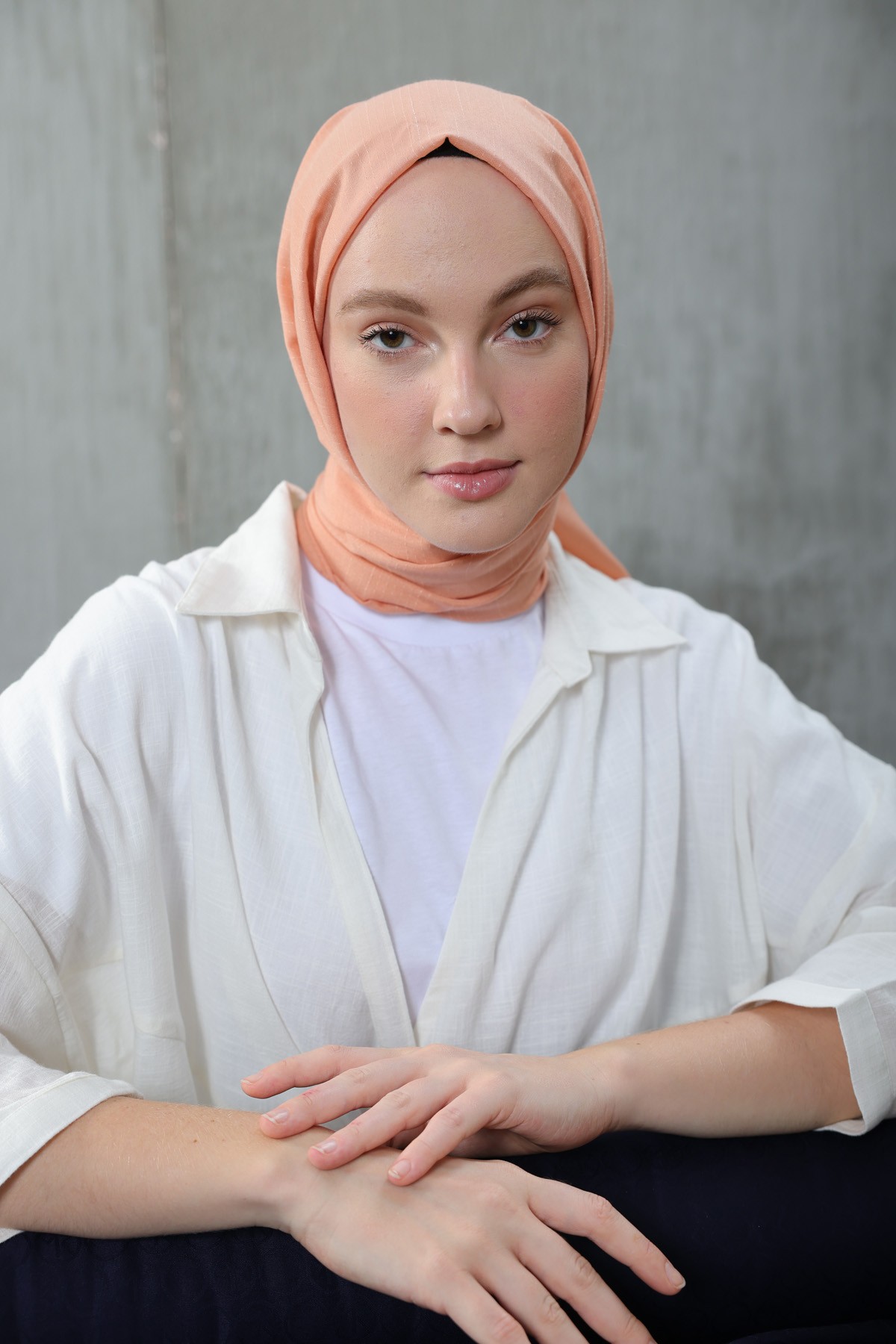 Cozy Cotton Shawl Series - Light Coral