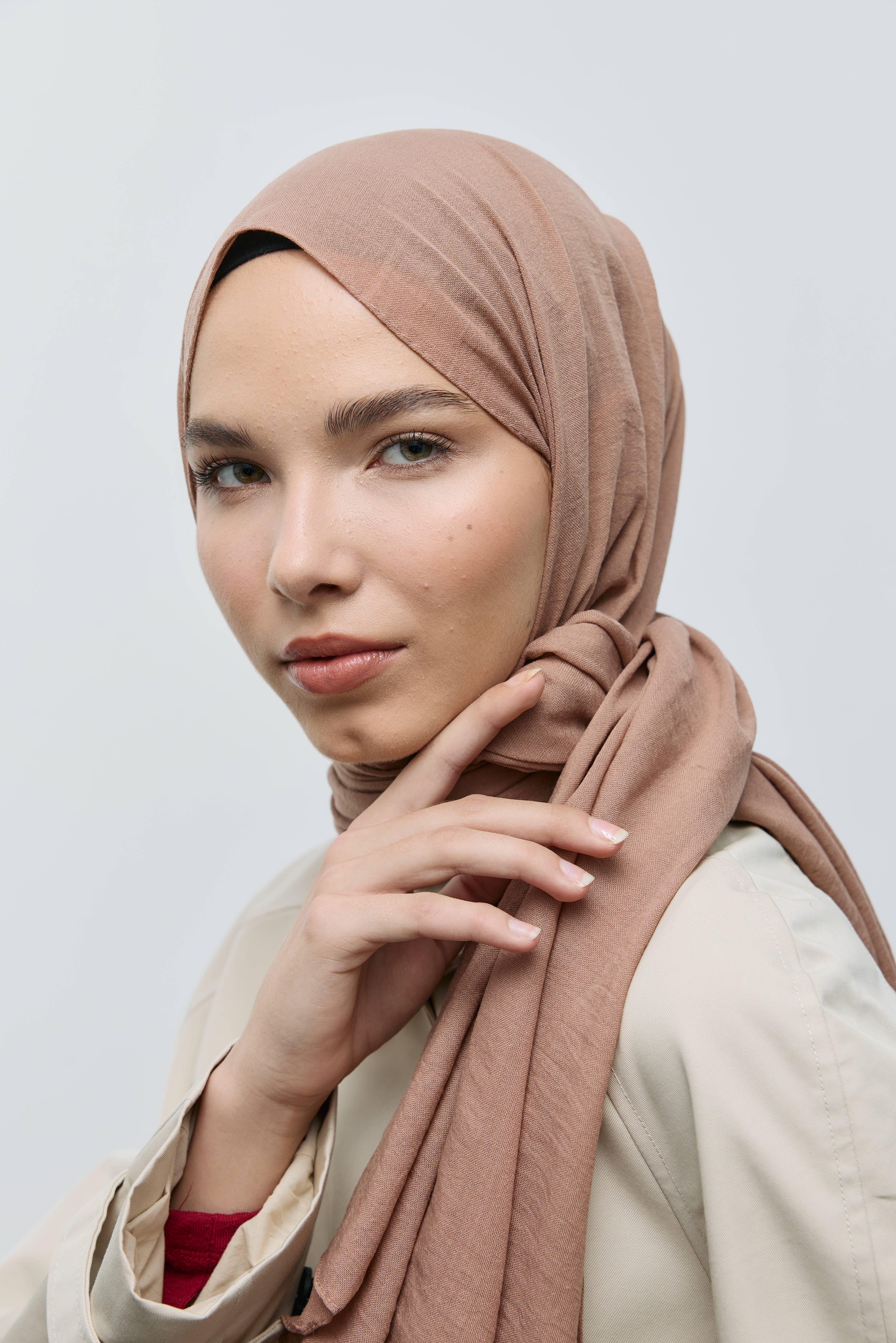 Krash Cotton Shawl - Mink