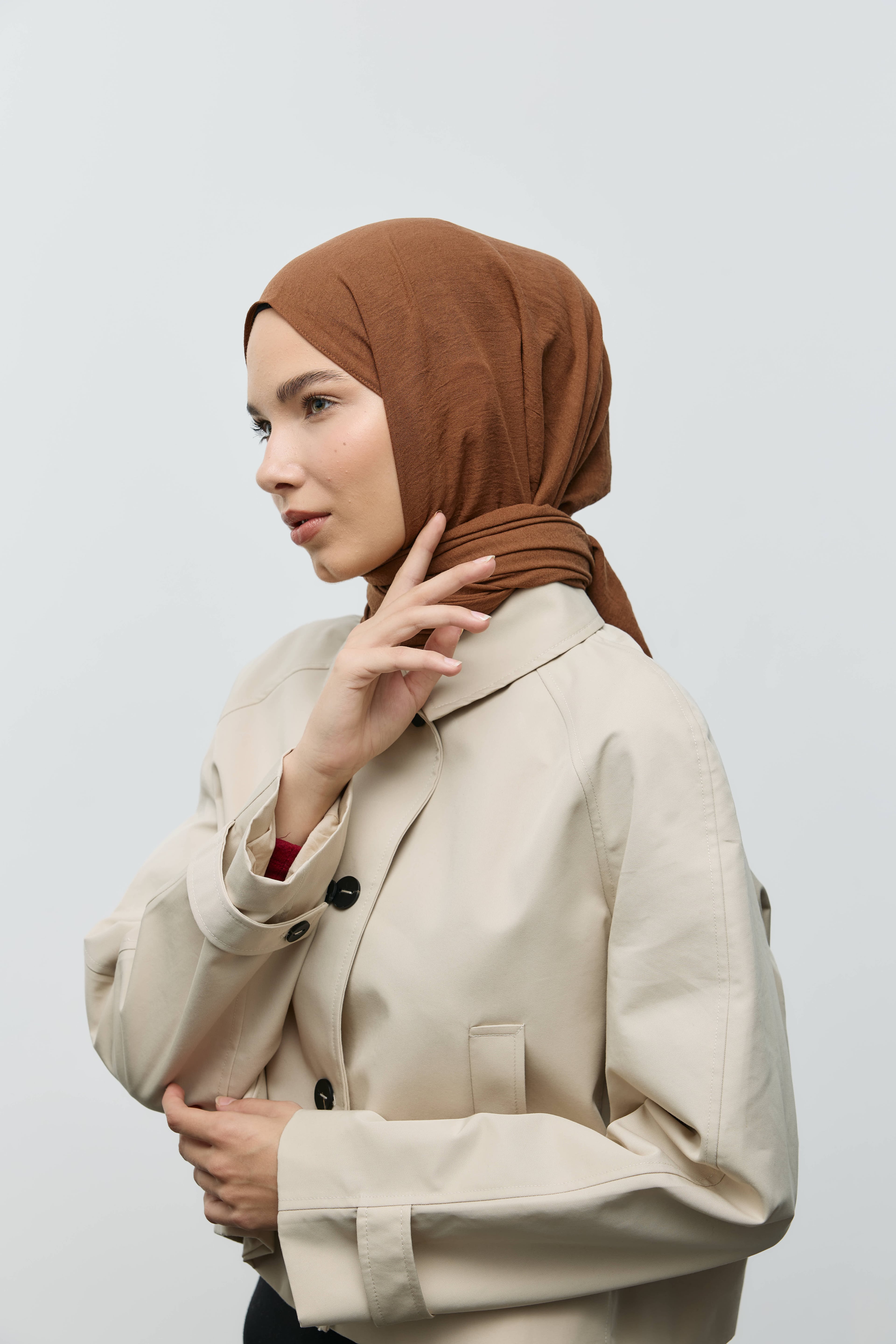 Krash Cotton Shawl - Brown