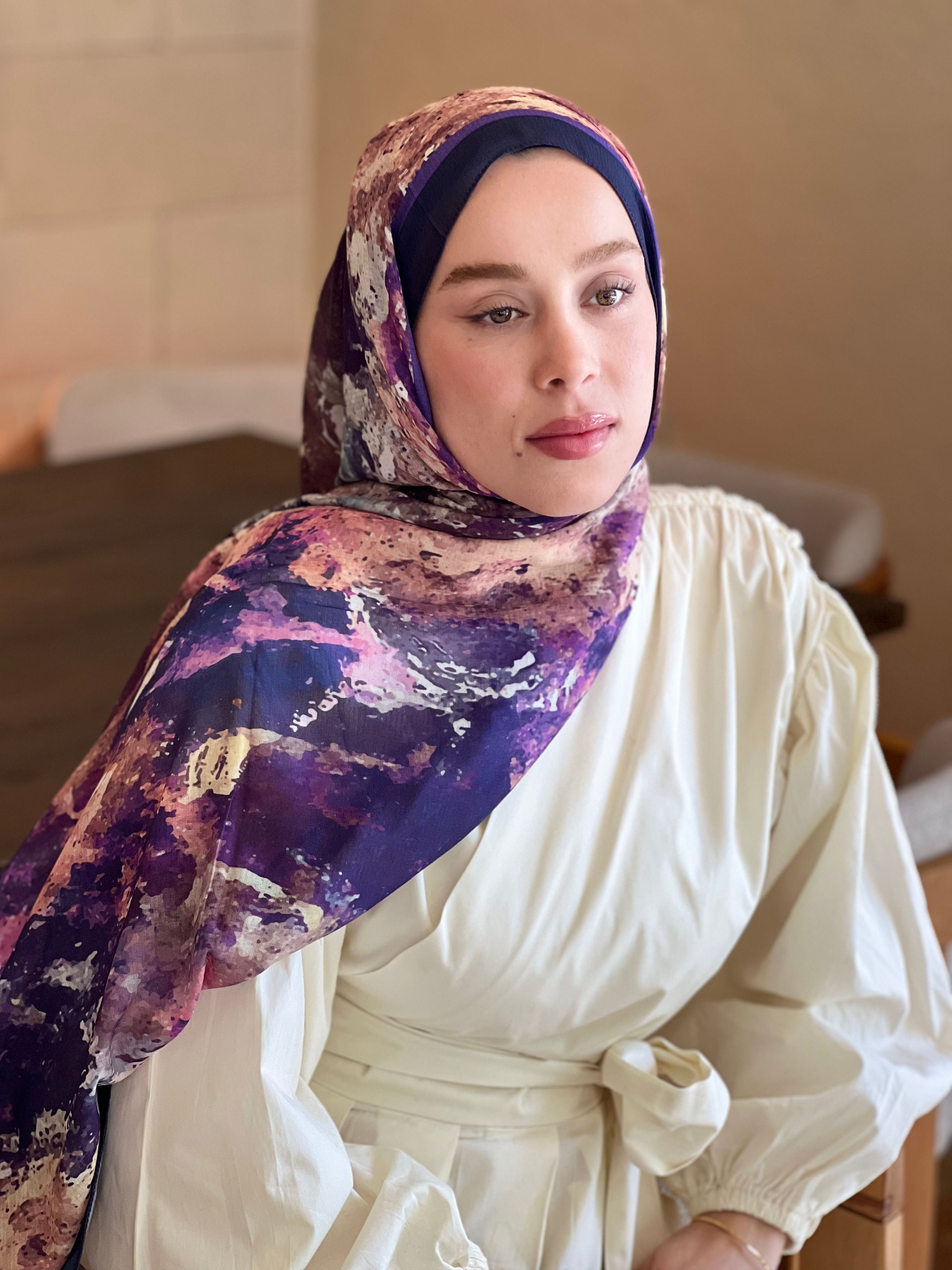 Ezgir Desen Lina Şal - Lacivert