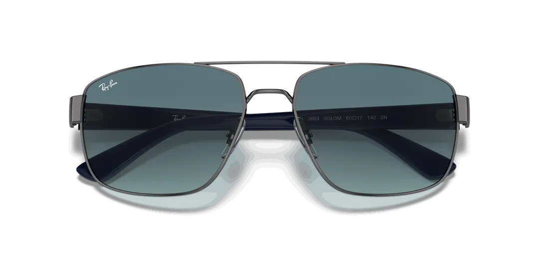 銀蠅です。④ Ray-Ban RB 3663 004/3M 60 Unisex Güneş Gözlükleri