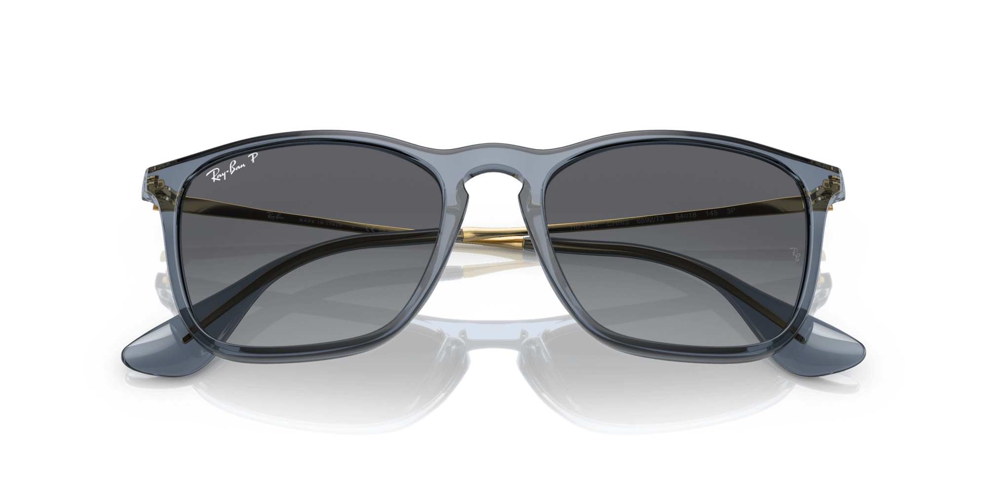 Ray-Ban RB 4187 6592T3 'Chris' Polarize Unisex Güneş Gözlükleri
