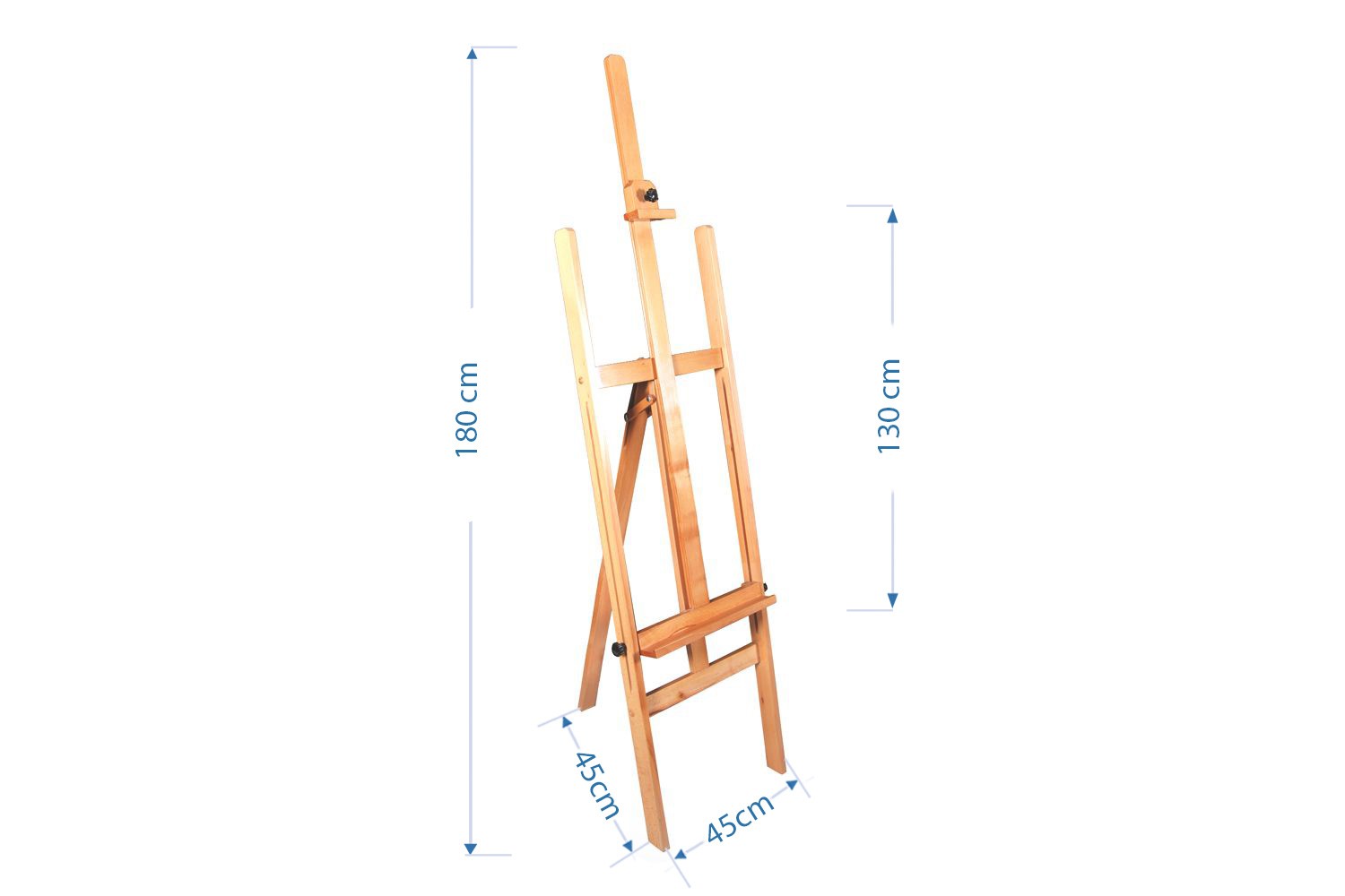 H Tipi Şövale – Kayın Ağacı, Vernikli | 130 cm Tuval Kapasiteli | 180 cm Yükseklik