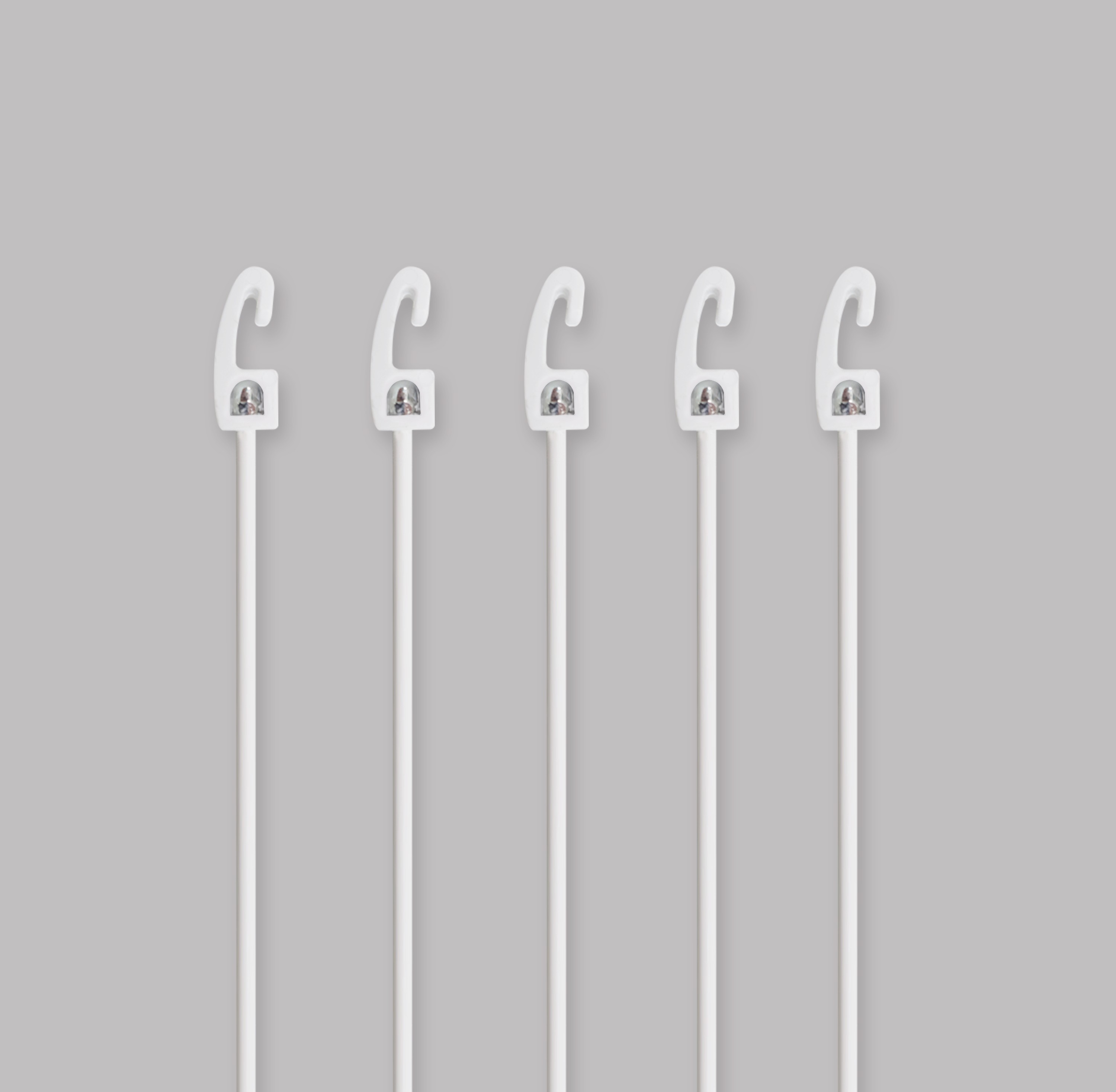 Resim Askı Sistemi Tij (Çubuk) – 150 cm – 5 adet | Beyaz Renk, 4 mm Metal, Ray Uyumlu