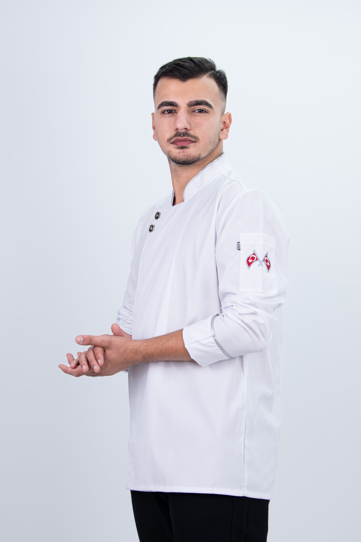 Biyeli Şef Gömlek Aşçı Kıyafeti Chef Aşçı Forması