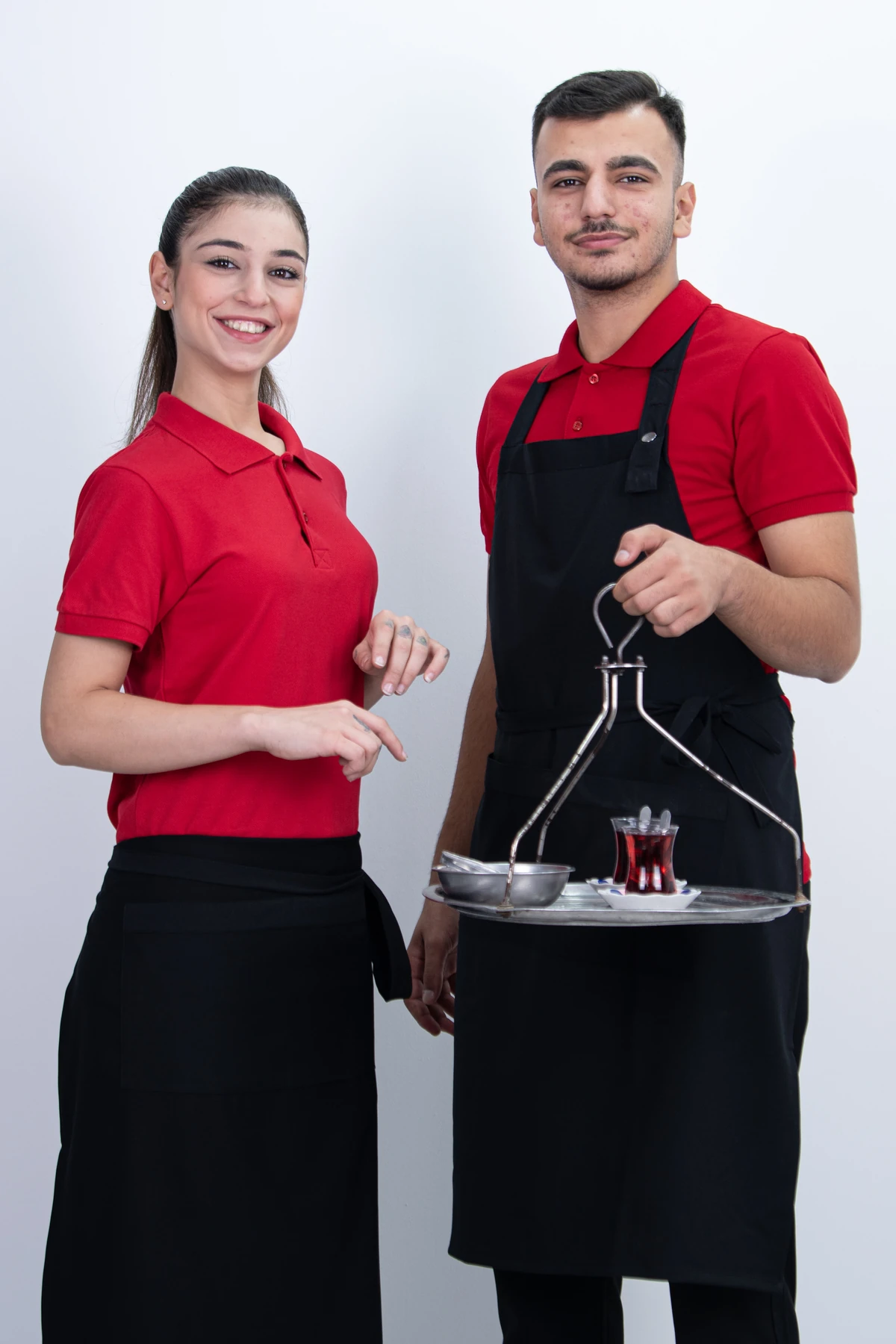 Düz Cepli Ayarlanabilir Düğmeli Arkadan Bağcıklı Önlük