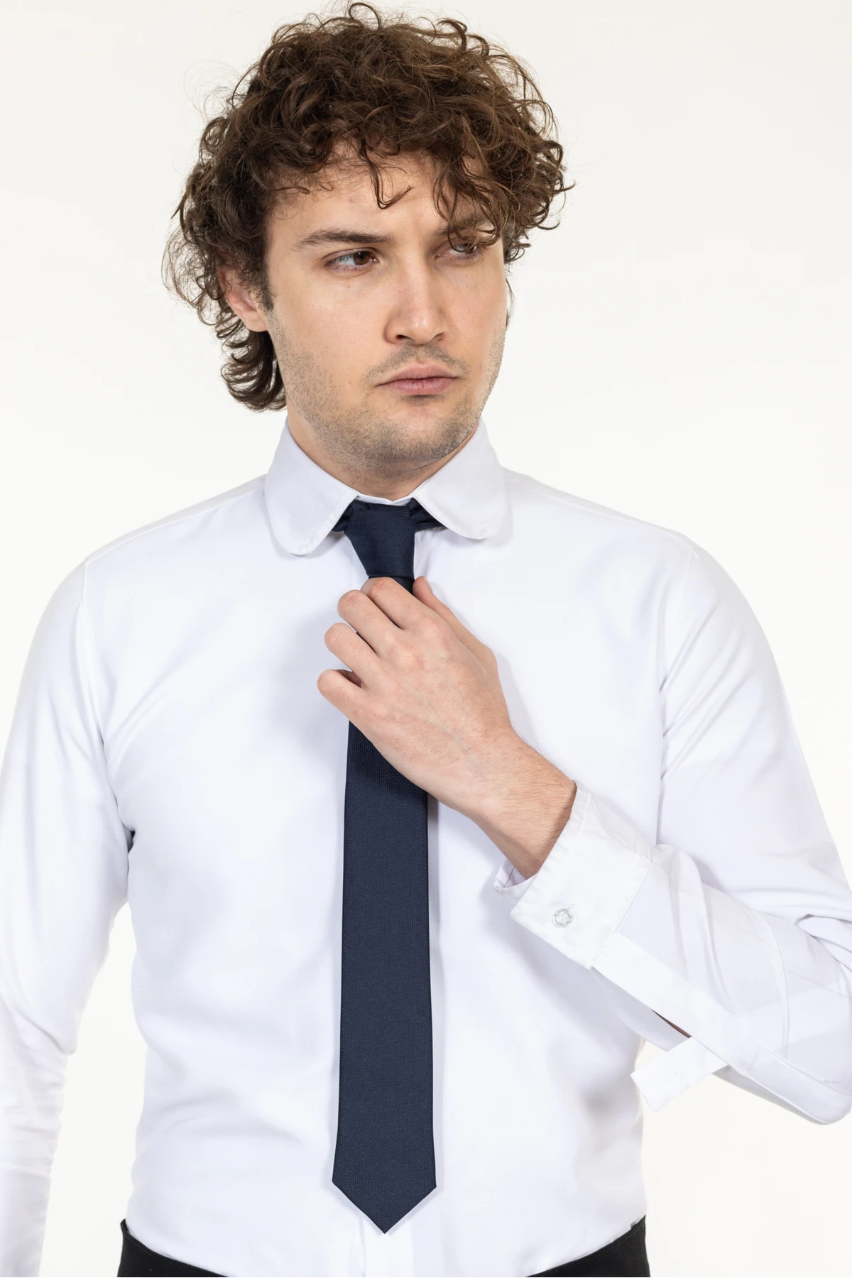 İnce Armürlü Erkek Kravat Garson Kravat İş Kıyafeti