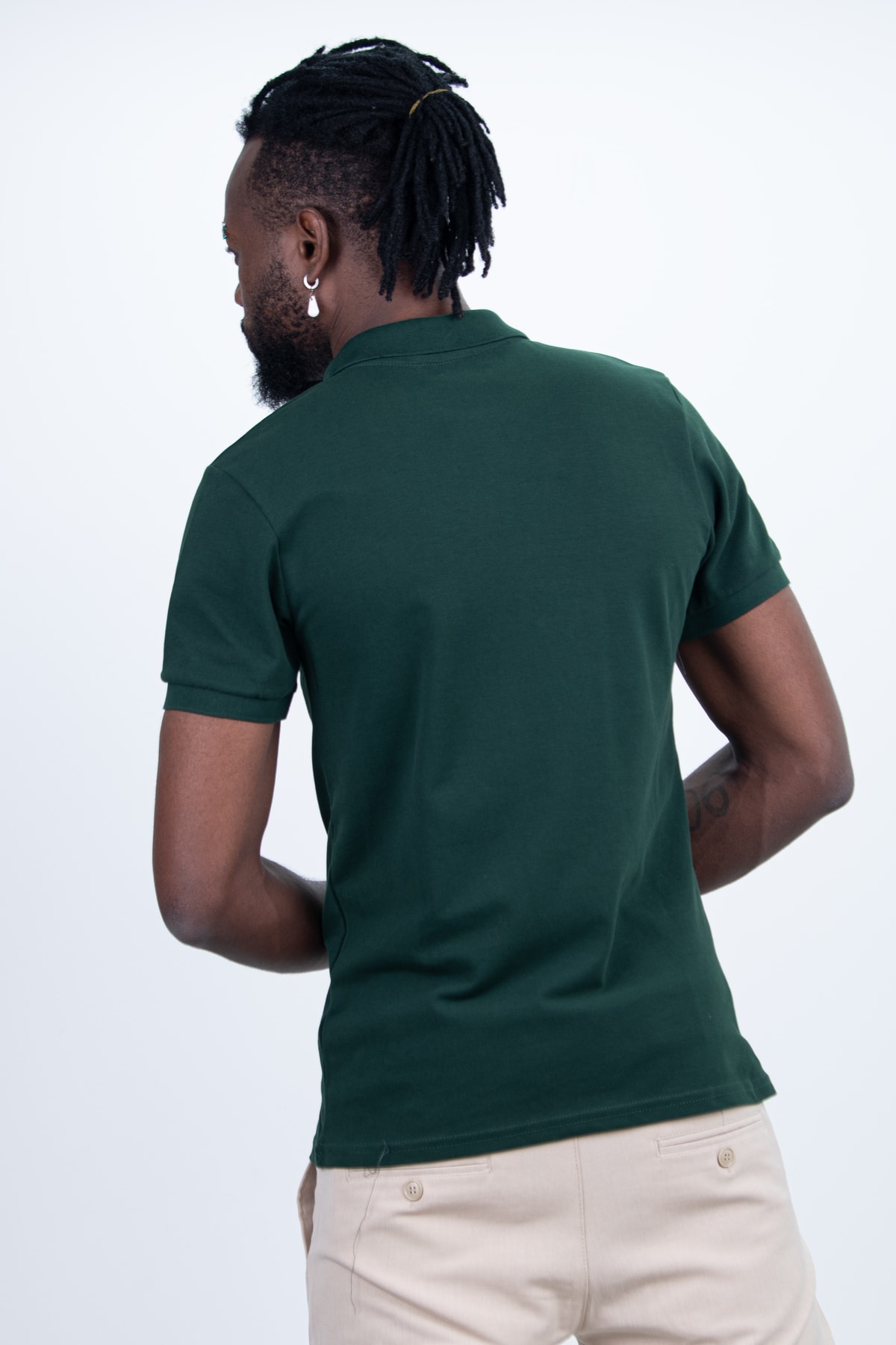 Erkek Slim Fit Dar Kesim Nefes Alan Kumaş Polo Yaka Tişört