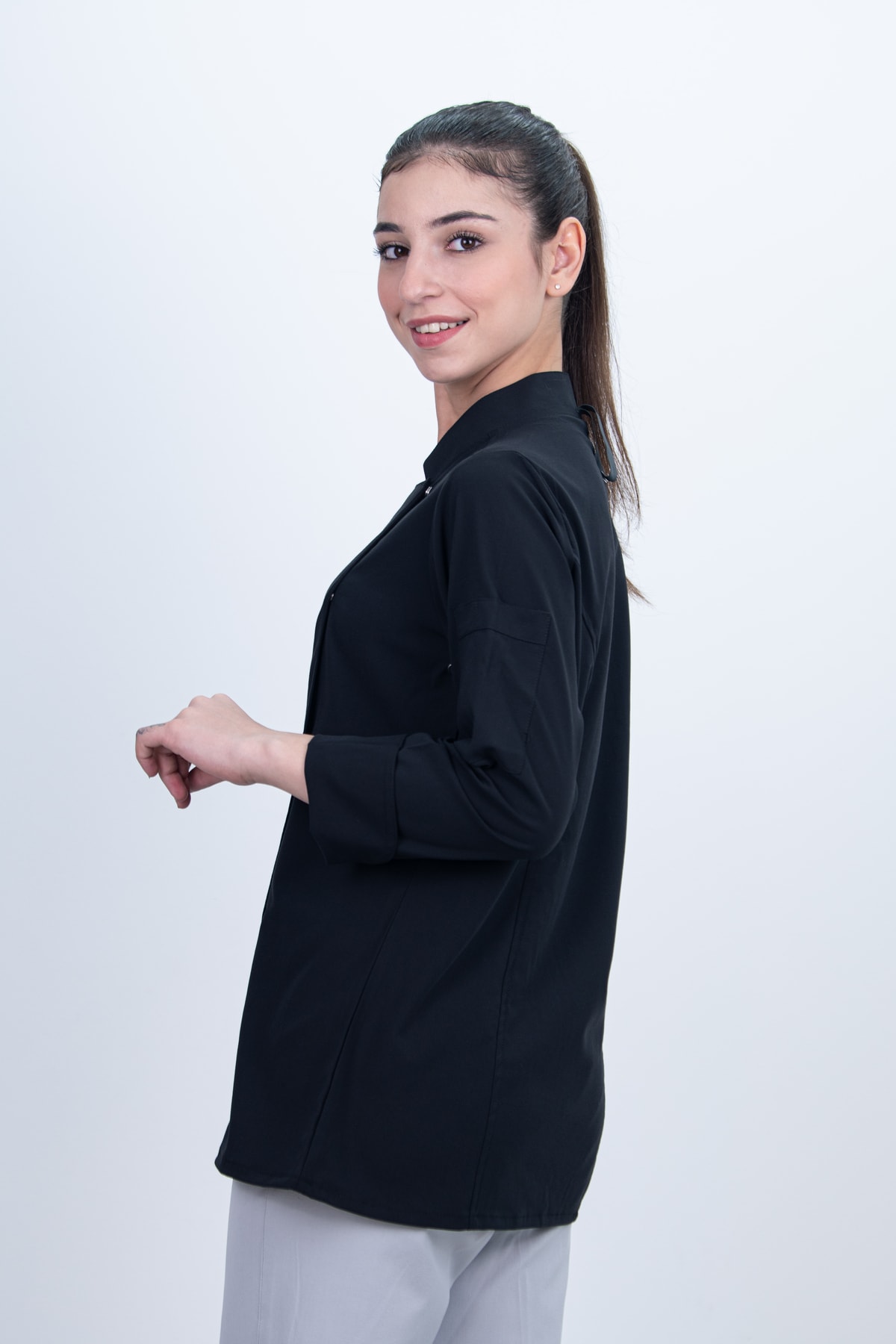 Düz Şef Gömlek Aşçı Kıyafeti Chef Aşçı Forması