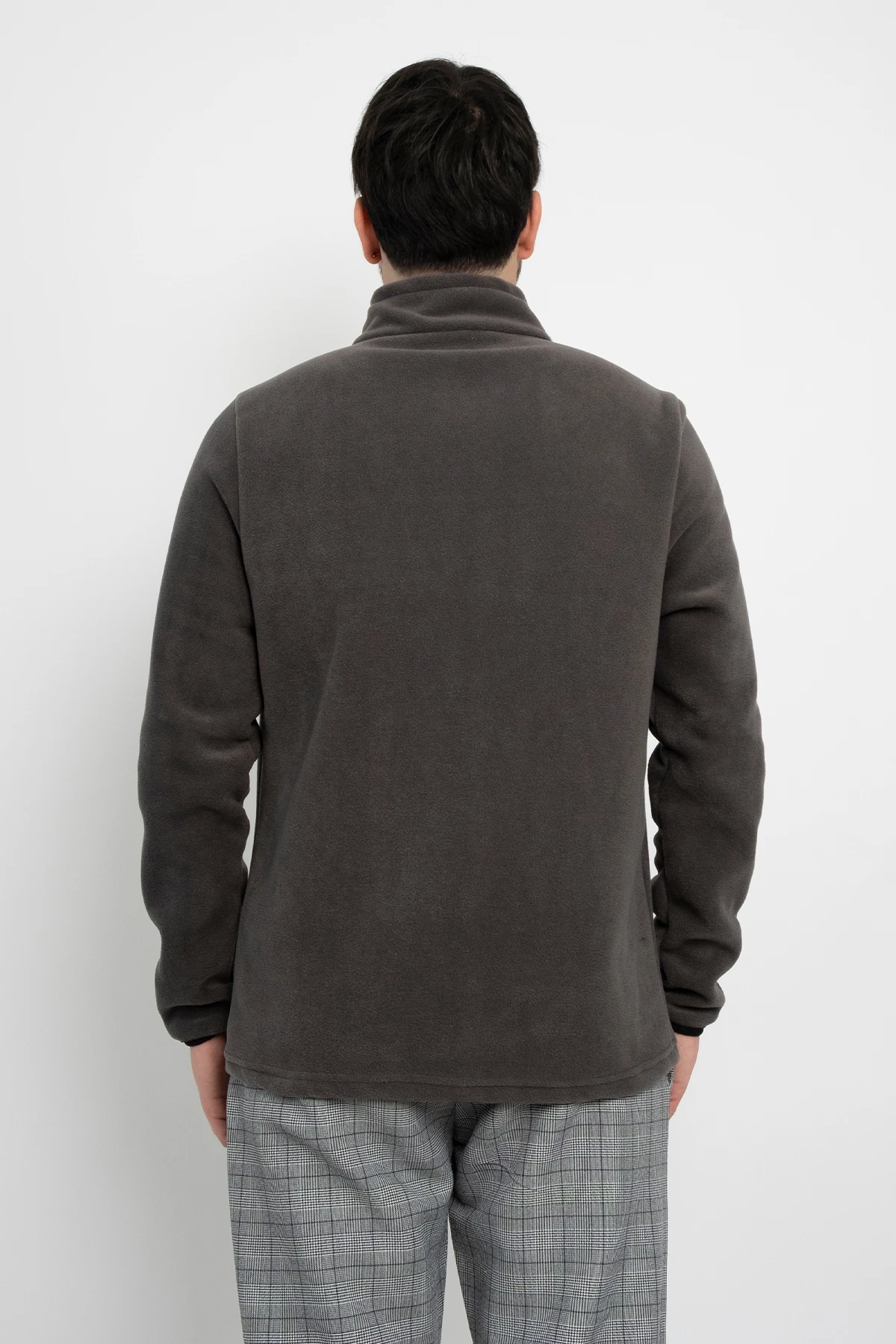 Anti-Pilling Tüylenme Yapmayan Standart Fit Yarım Fermuarlı Soğuk Geçirmez Polar