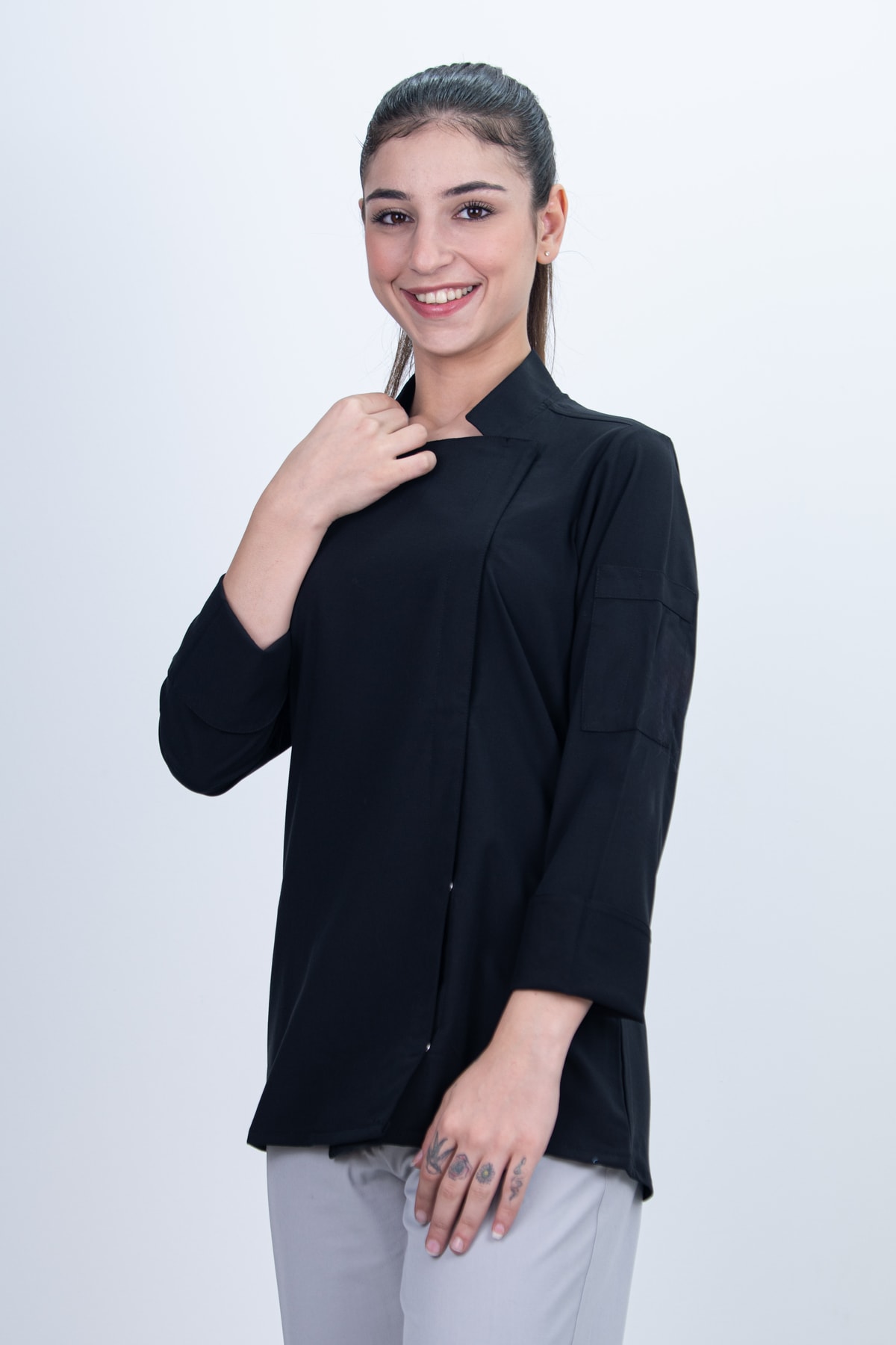 Düz Şef Gömlek Aşçı Kıyafeti Chef Aşçı Forması